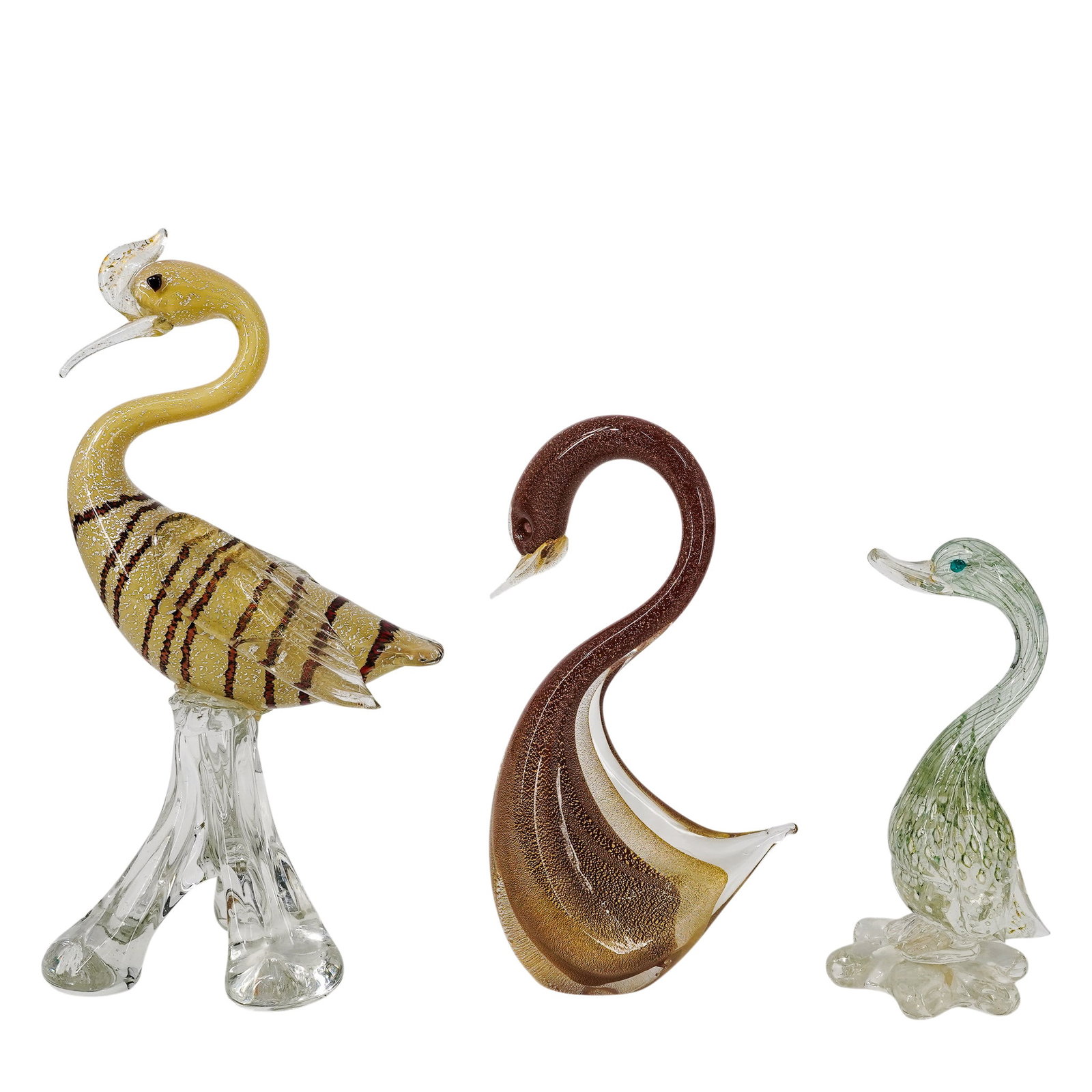 (3 pc) Vintage Murano Glass Bird Sculptures (1 of 8)