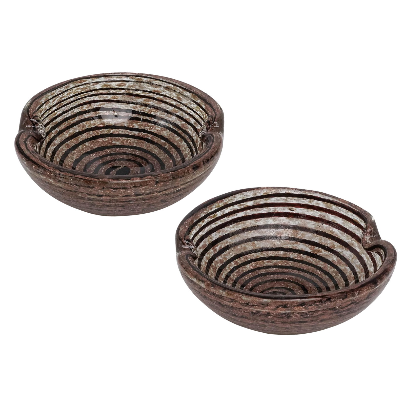 Pair of Vintage Murano Glass Ashtrays (1 of 5)