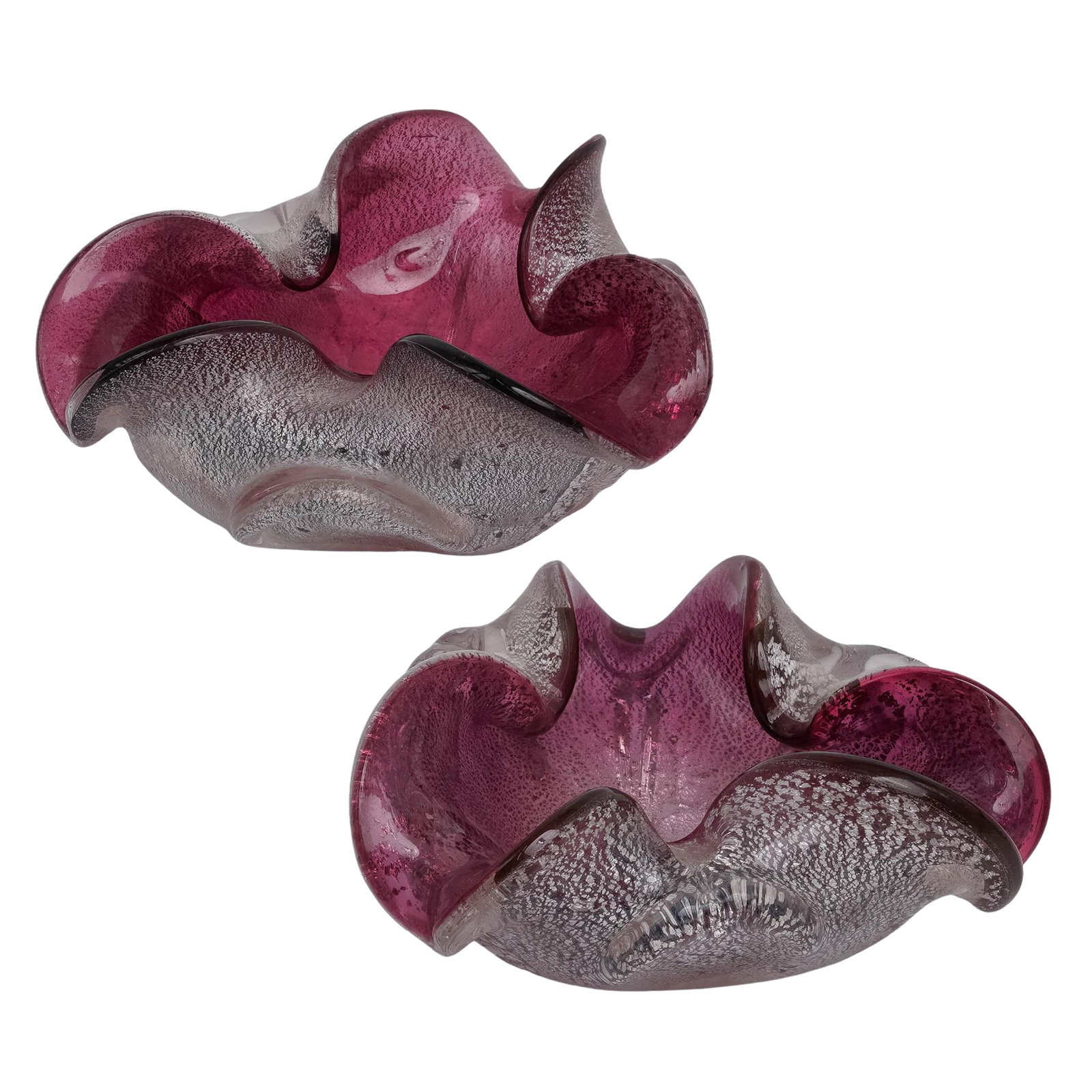 Pair Of Vintage Murano Glass Ashtrays (1 of 6)