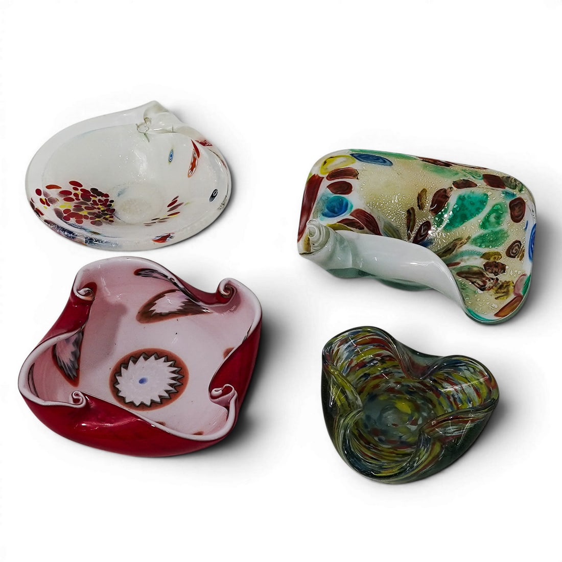 (4 pc) Vintage Murano Glass Millefiori Bowls (1 of 9)
