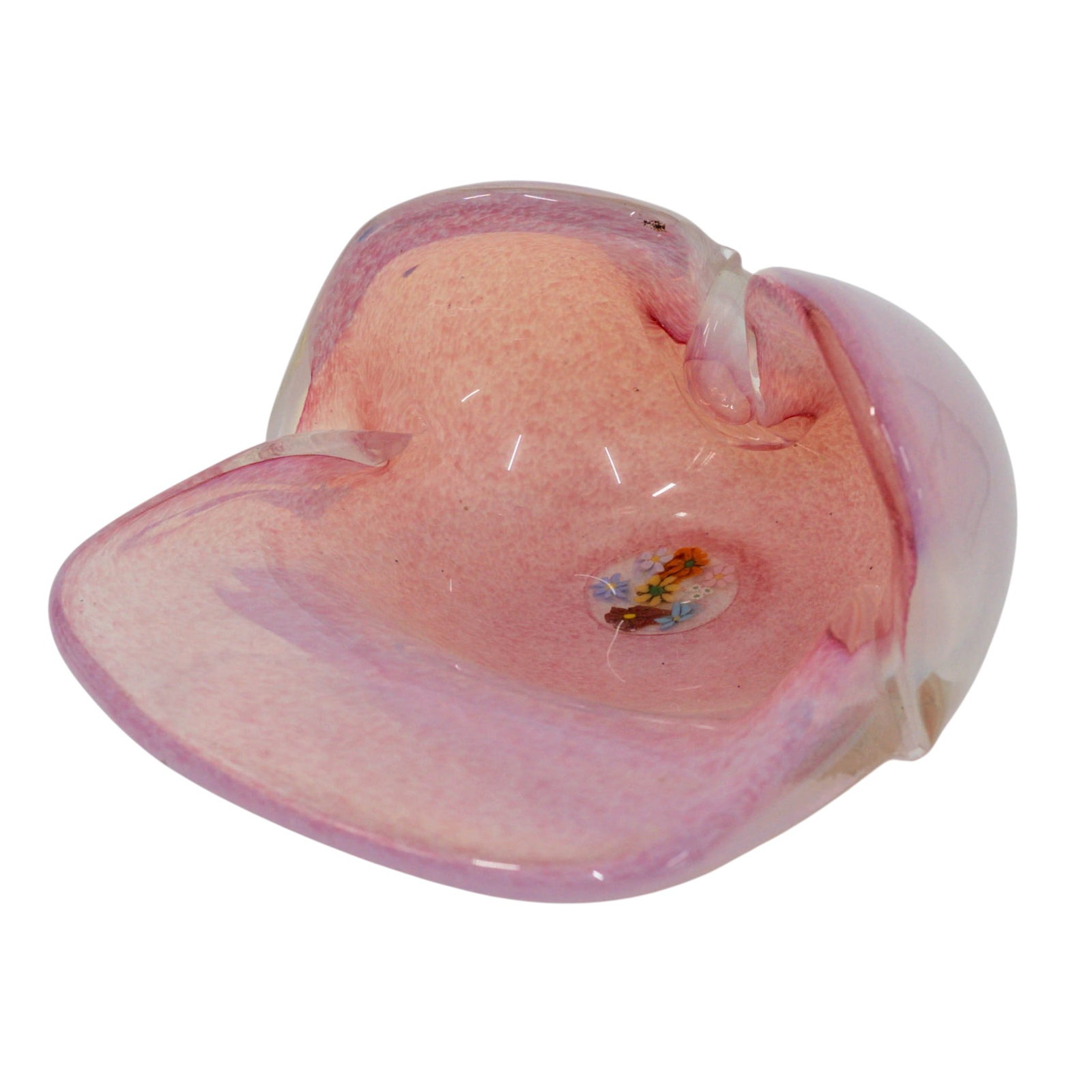 Murano Pink Glass Orchid Bowl (1 of 5)