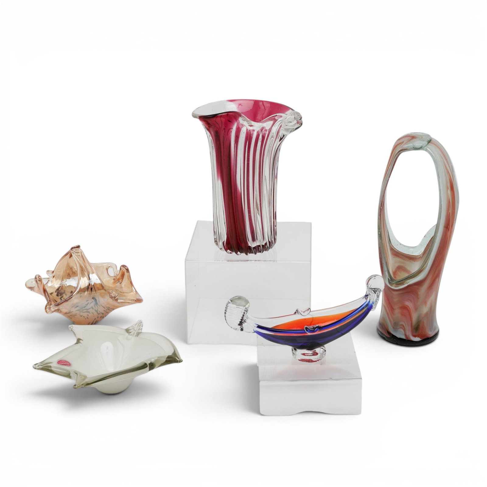 (5 pc) Grouping of Murano & Art Glass Sculptures (1 of 20)