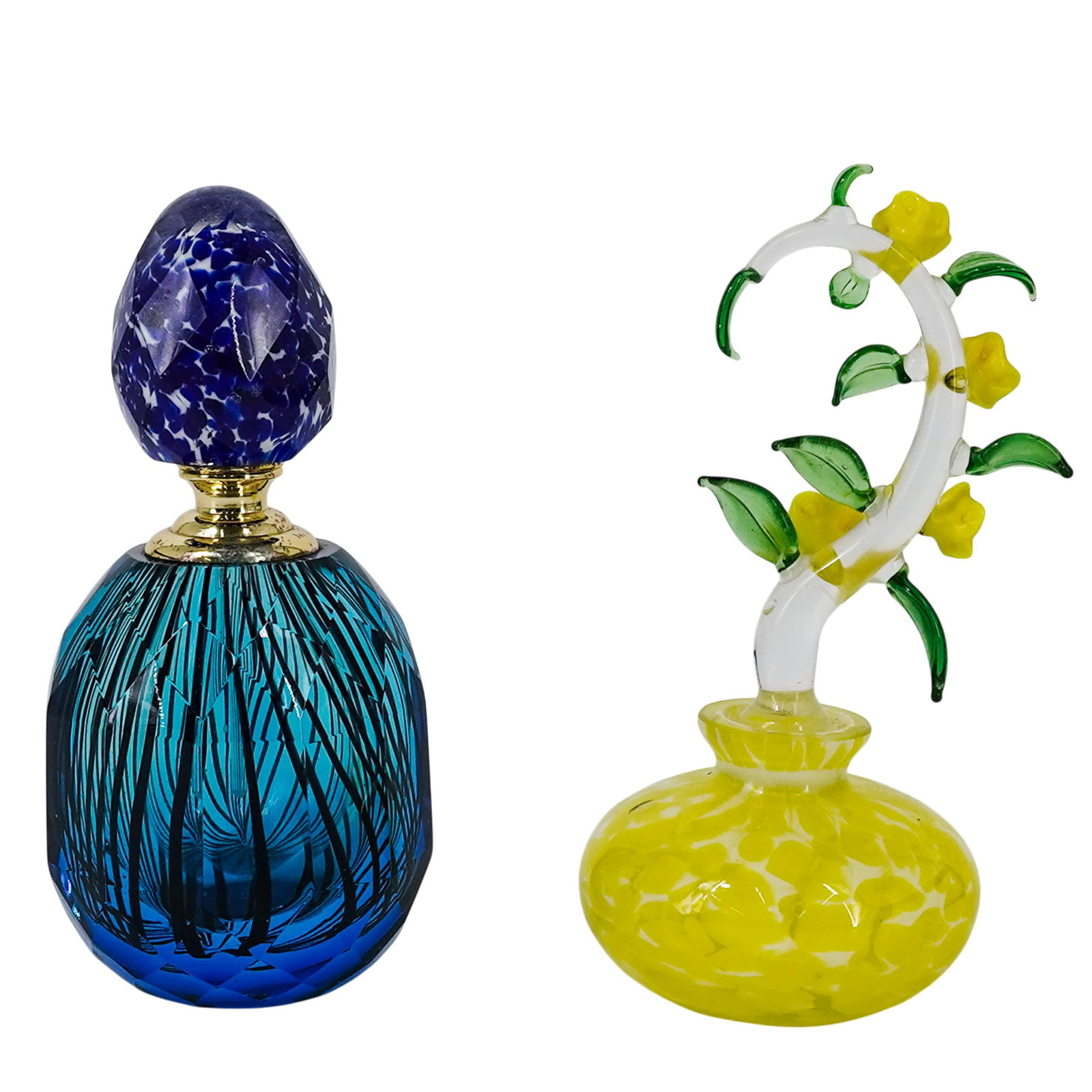(2 pc) Vintage Murano & Art Glass Perfume Bottles (1 of 9)