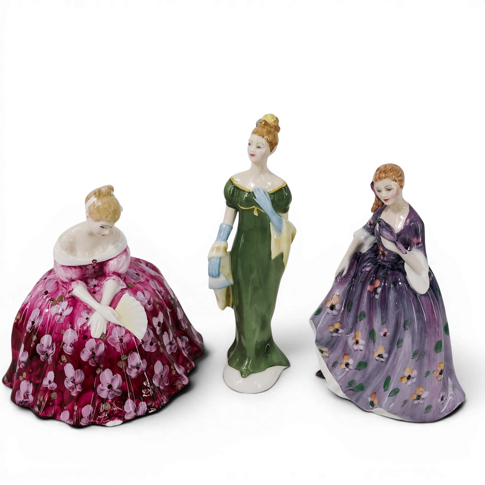 (3 pc) Vintage Royal Doulton Porcelain Ladies Figurines (1 of 6)