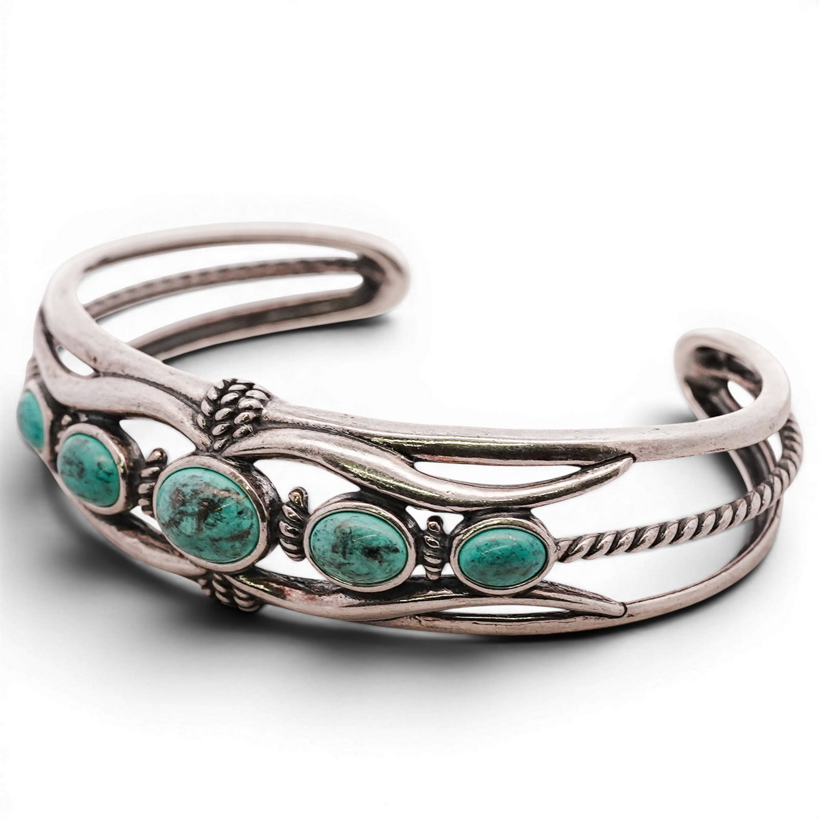Relios Carolyn Pollack Sterling Silver Turquoise Cuff Bracelet (1 of 5)