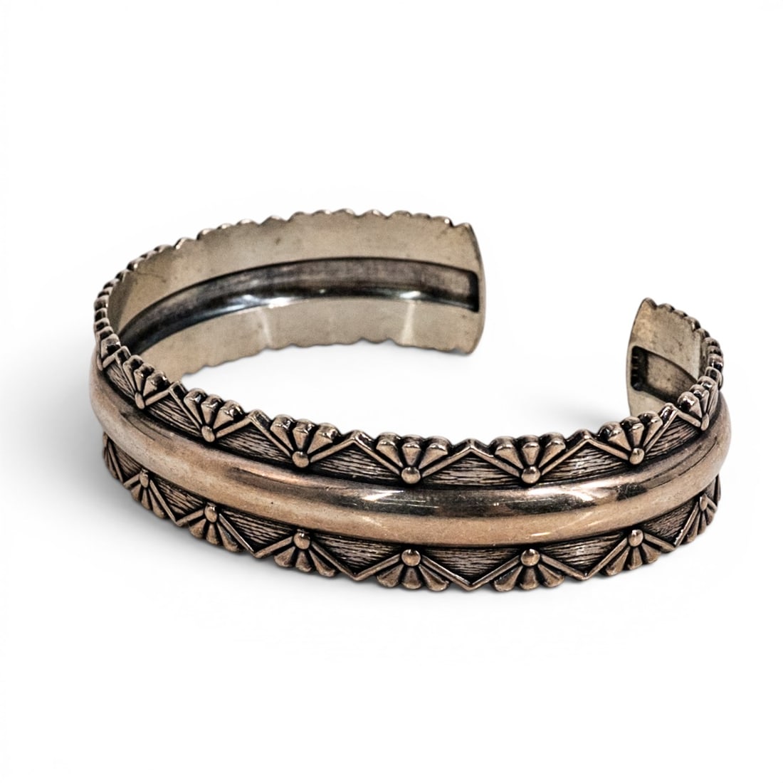 Kabana Sterling Silver Stamped Cuff Bracelet (1 of 7)