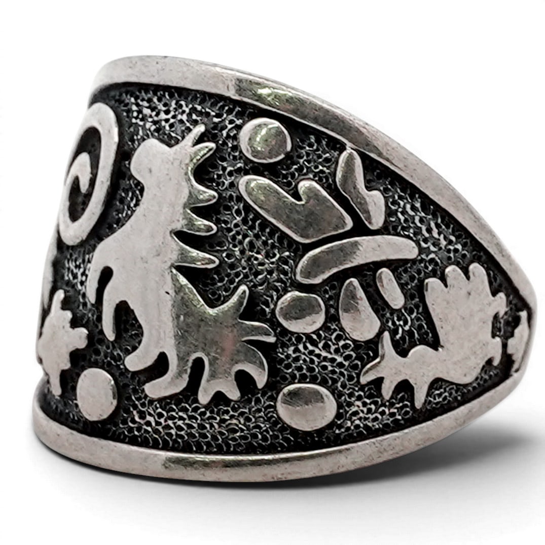 Relios Jewelry Sterling Silver Petroglyph Motif Ring (1 of 5)