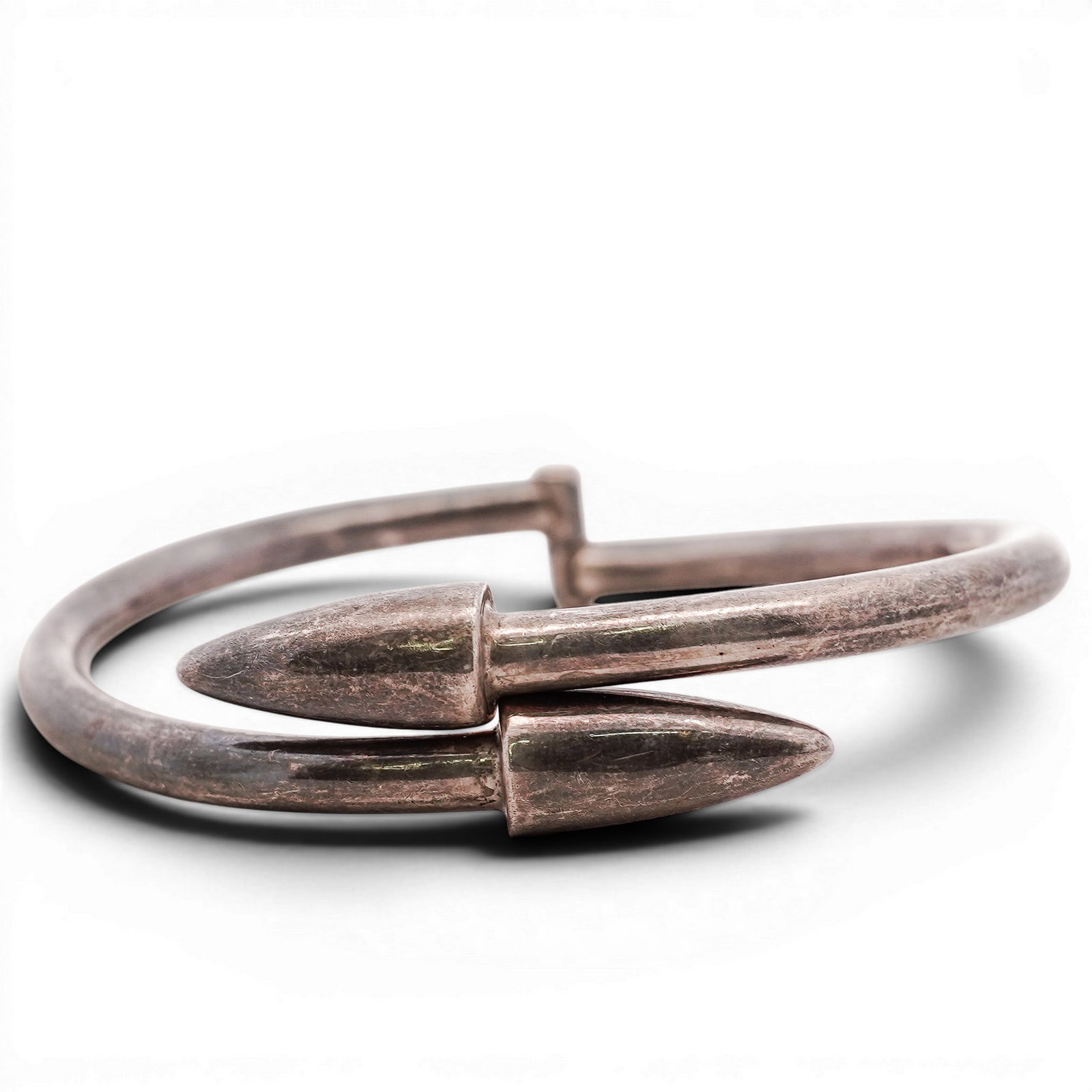 Sterling Silver Nail Form Cuff Bracelet (1 of 6)