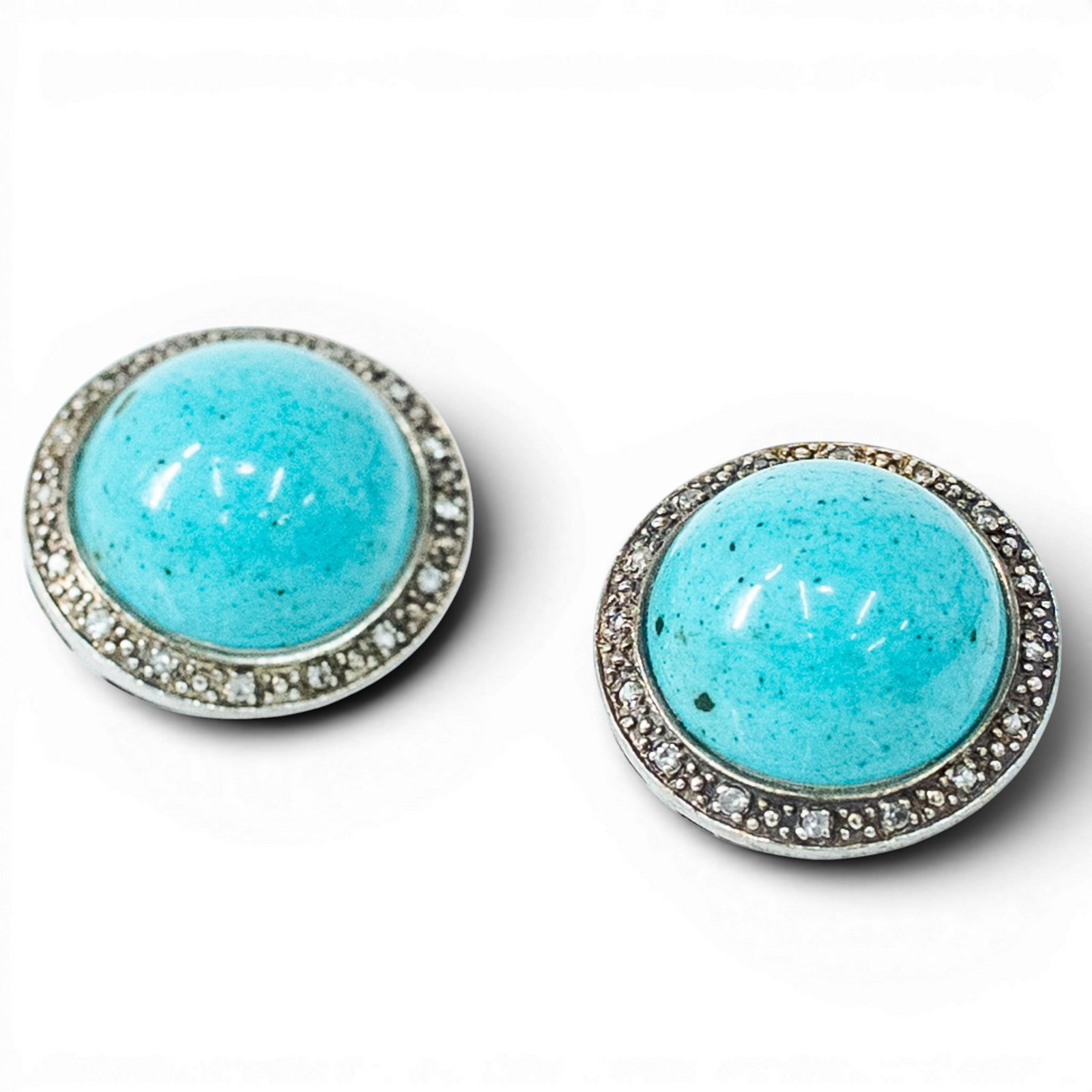 Sterling Silver Turquoise Stud Earrings - 2