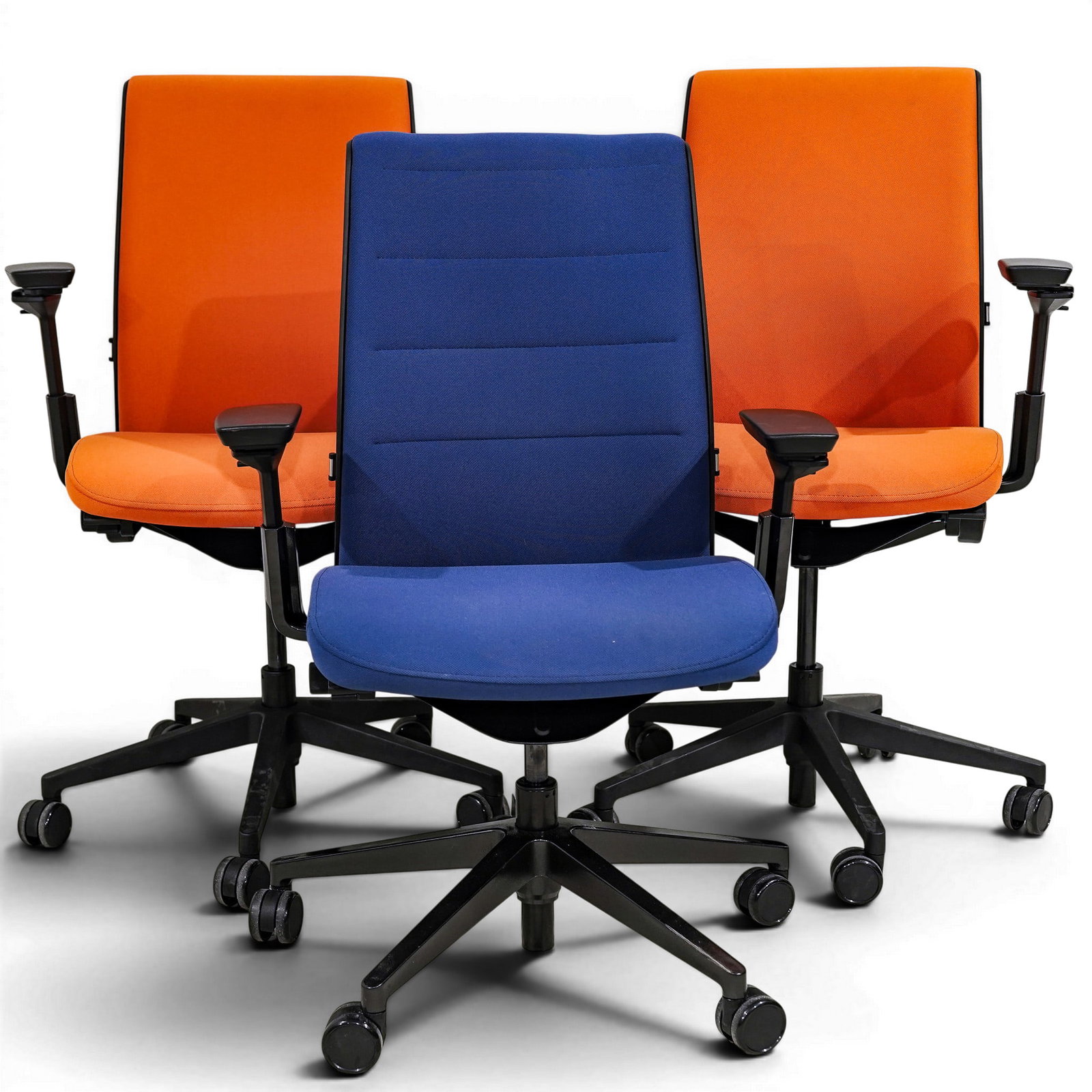 (4 pcs) Steelcase "Think" Orange & Blue Task Chairs (1 of 4)