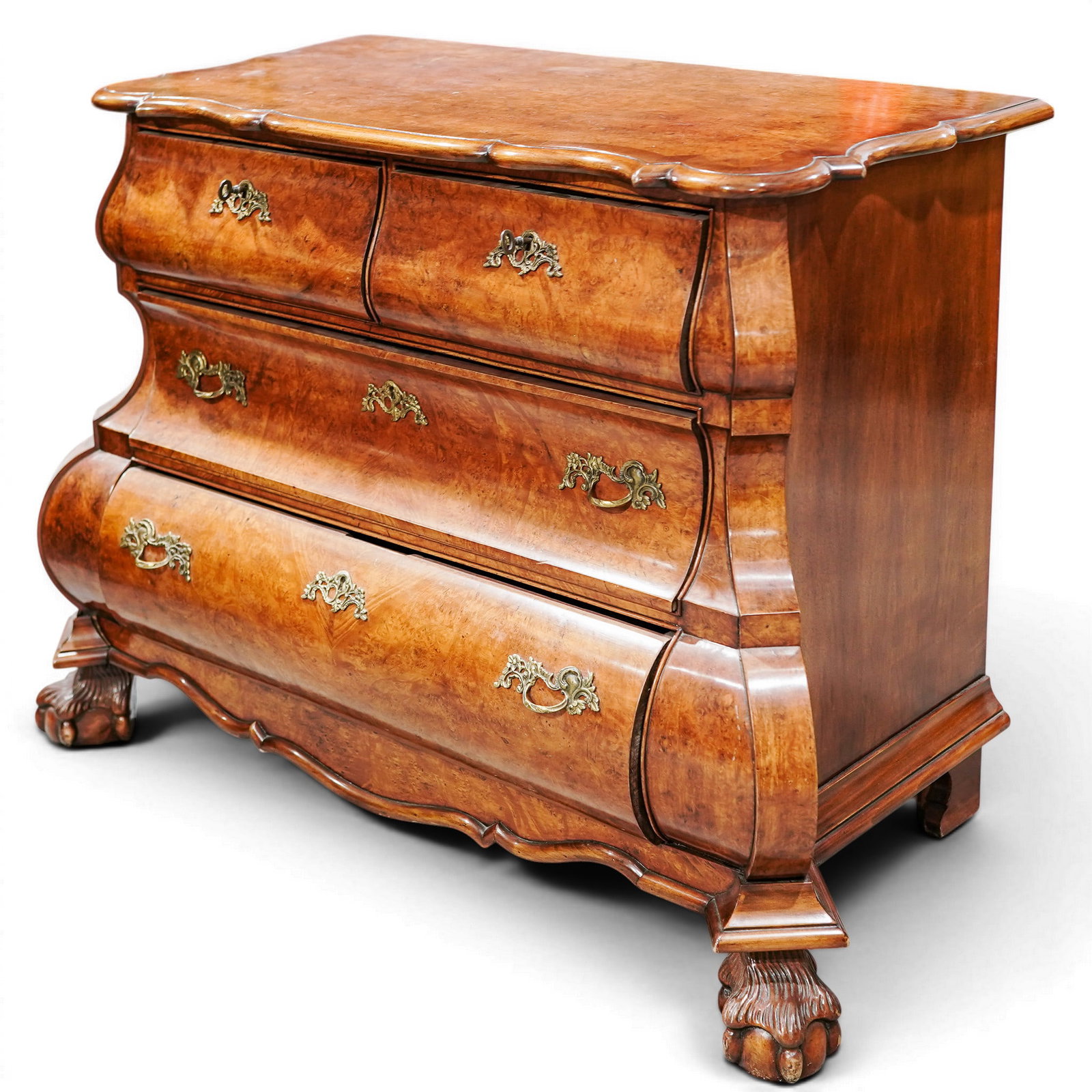 Antique Dutch Bombe Chest Of Drawers (1 of 6)