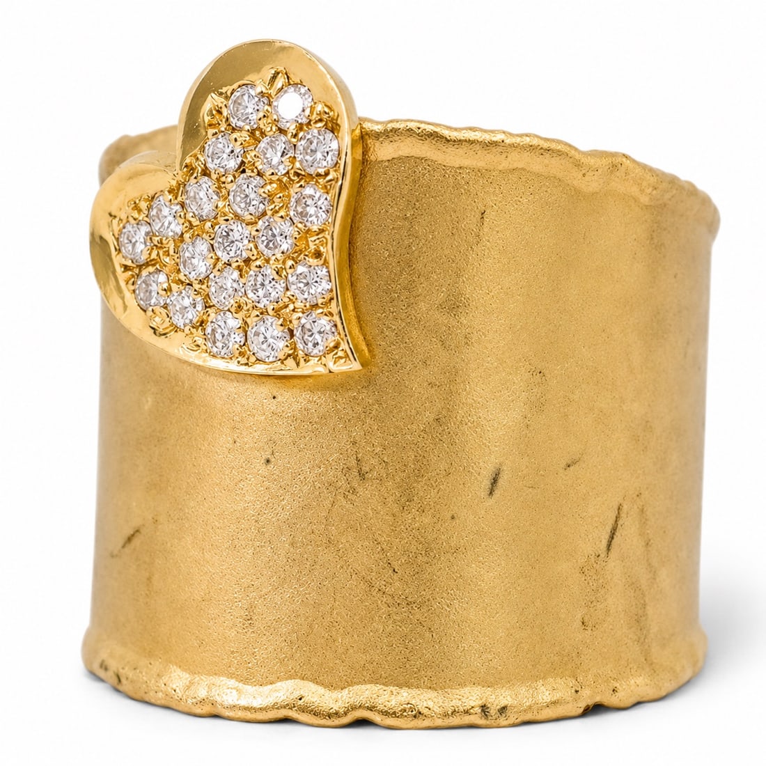 14k Gold & Diamond Heart Ring, Signed (1 of 4)