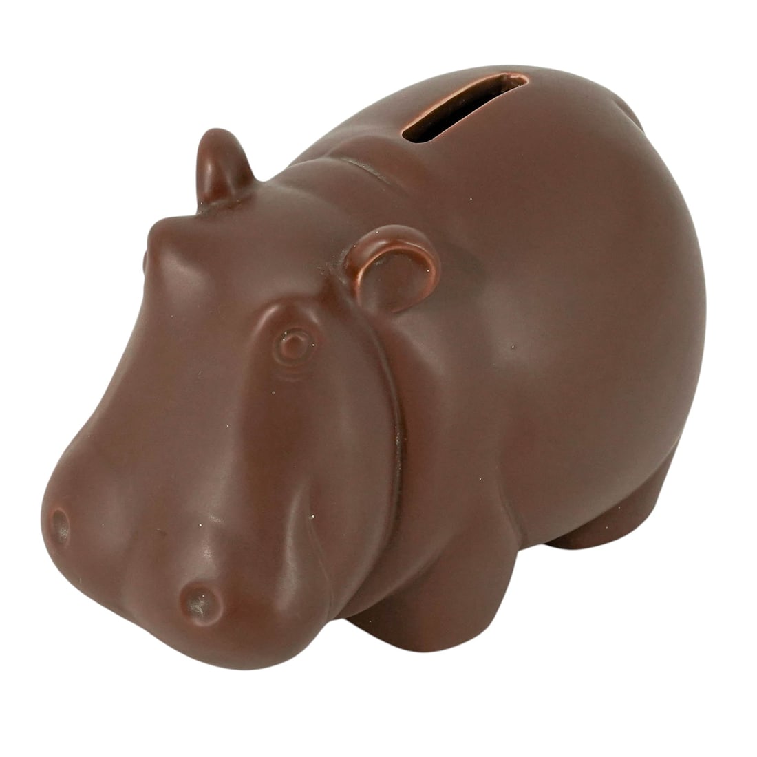1970s Vintage Tiffany & Co. Chocolate Brown Hippo Change Bank (1 of 7)