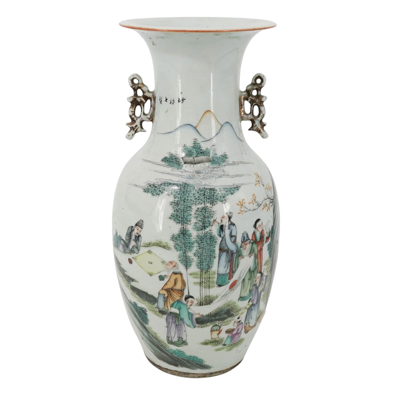 Chinese Famille Rose Porcelain Baluster Vase (1 of 12)