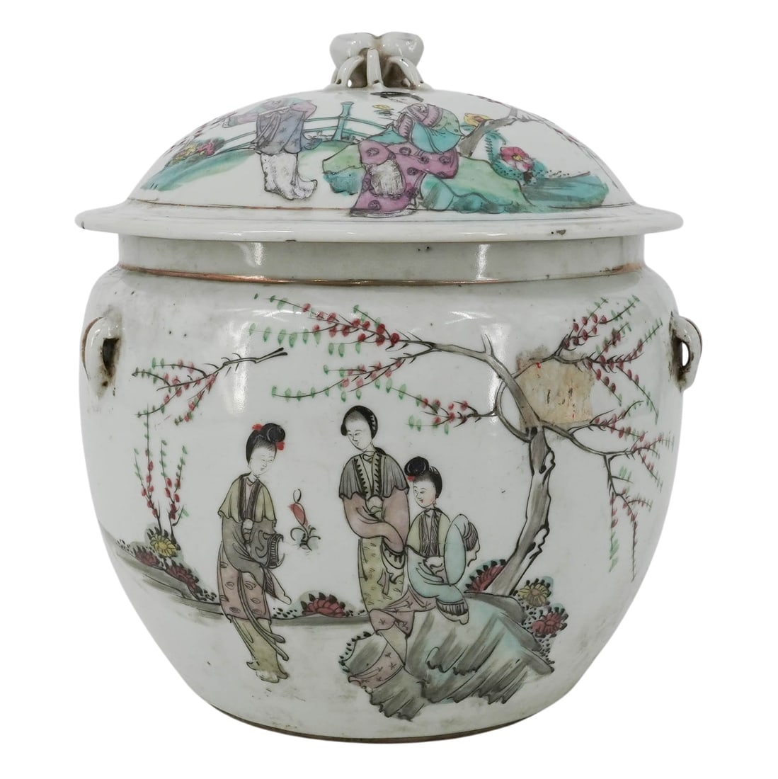 Antique Chinese Famille Rose Porcelain Lidded Bowl (1 of 13)