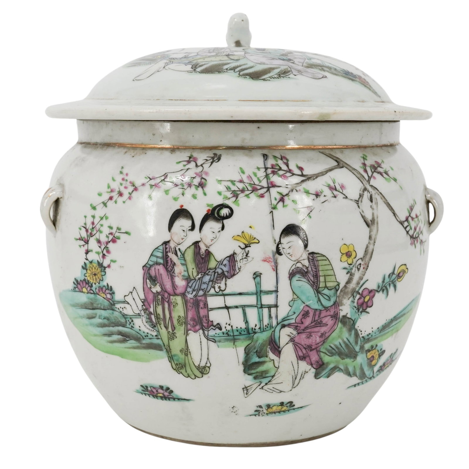 Antique Chinese Famille Rose Porcelain Lidded Bowl (1 of 11)