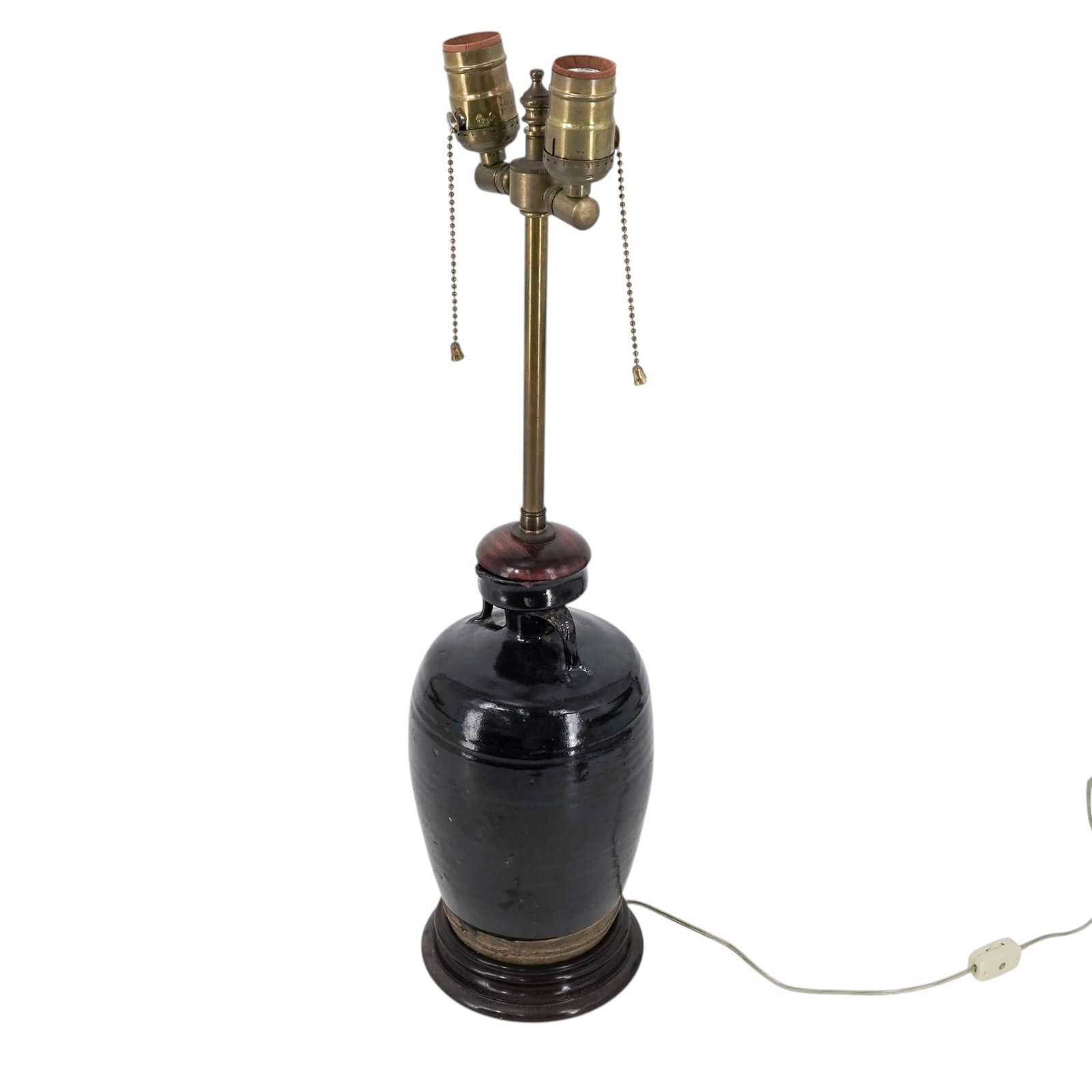 Chinese Export Black Converted Lamp - 3