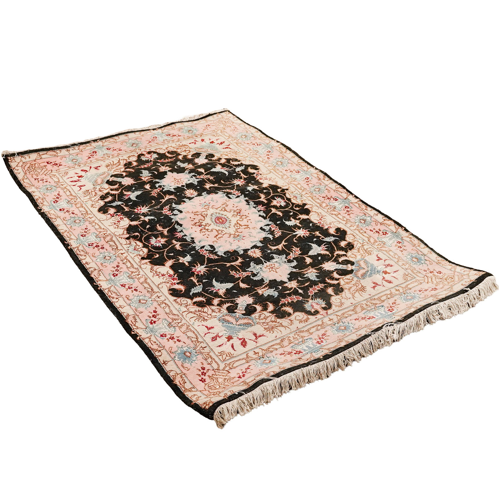 Persian Tabriz Wool Rug - 4