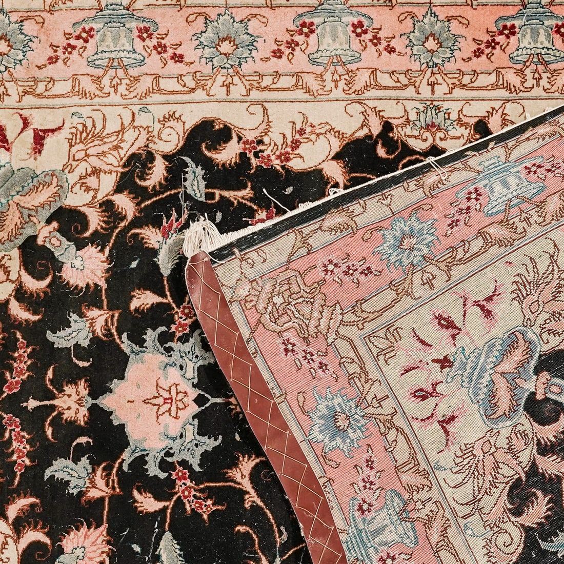 Persian Tabriz Wool Rug - 5