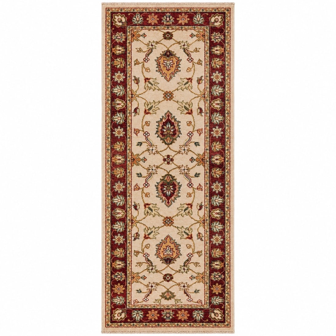 Indo-Persian Oriental Floral Wool Runner Rug (1 of 6)