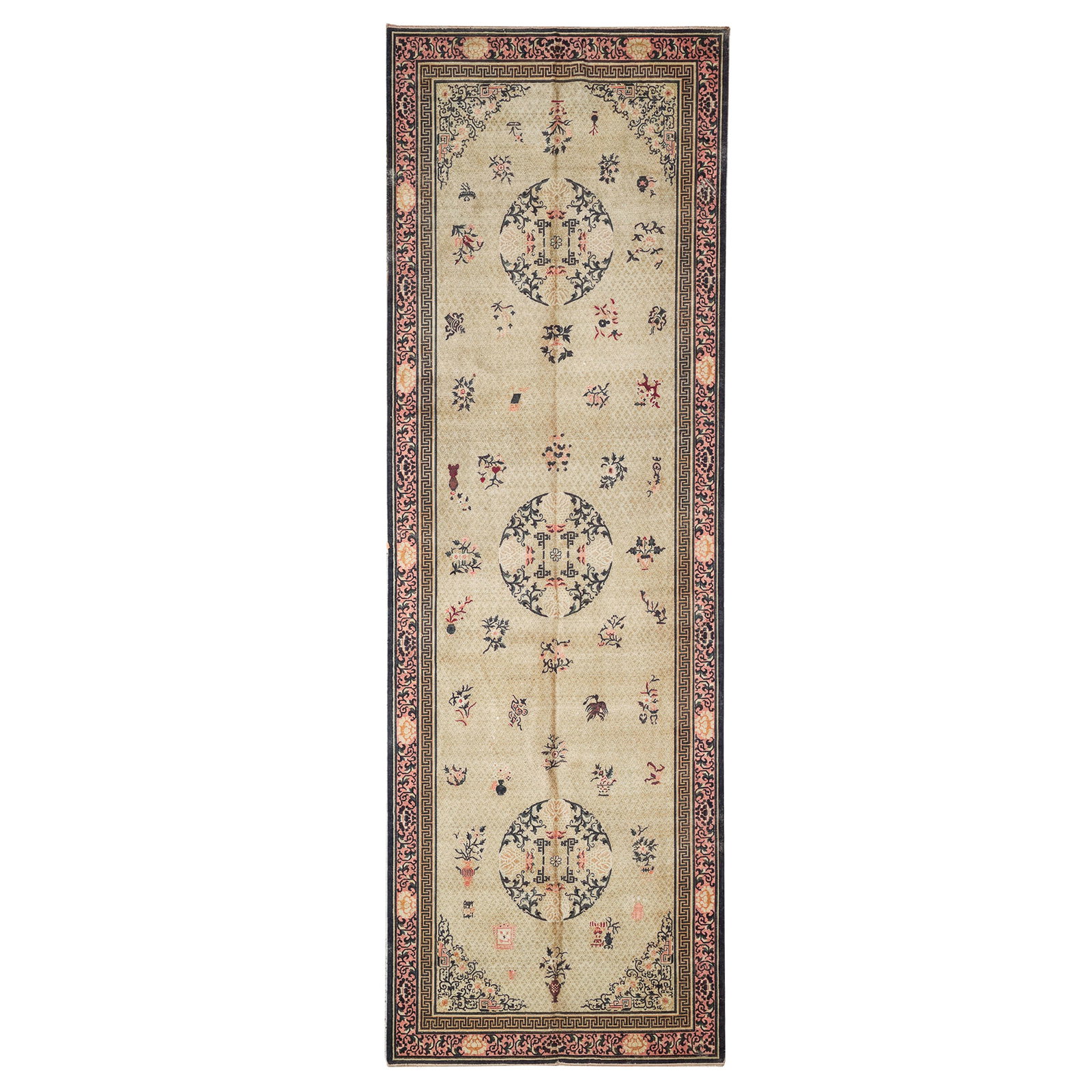 Large Chinese Art Deco Wool Area Rug (1 of 4)