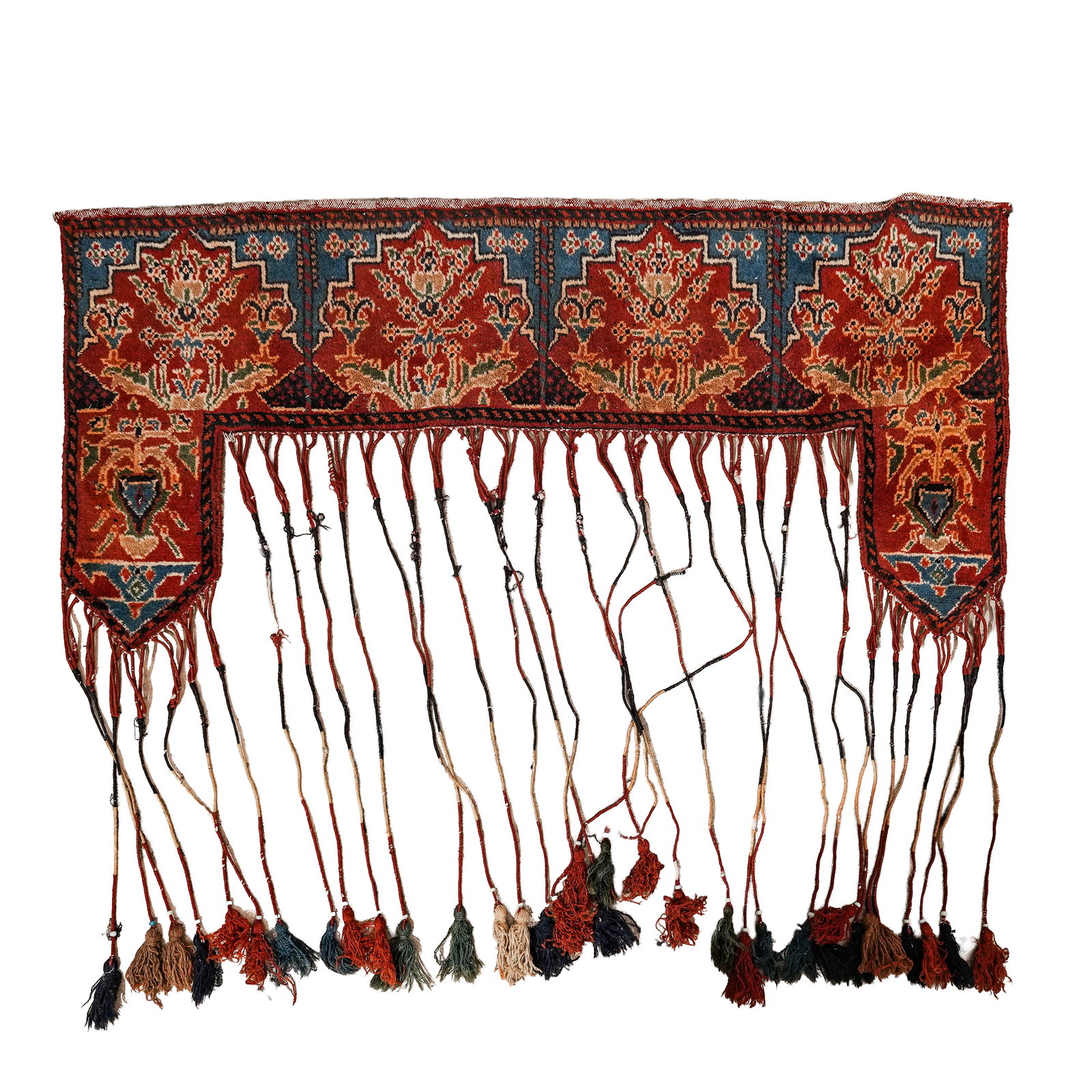 Turkmen Woven Kapunuk Textile: Turkmen Woven Kapunuk Textile 20th century This textile is a traditional Kapunuk (also spelled kapanuk), a three-sided, U-shaped decorative door framing textile woven by Turkmen tribal nomadic groups