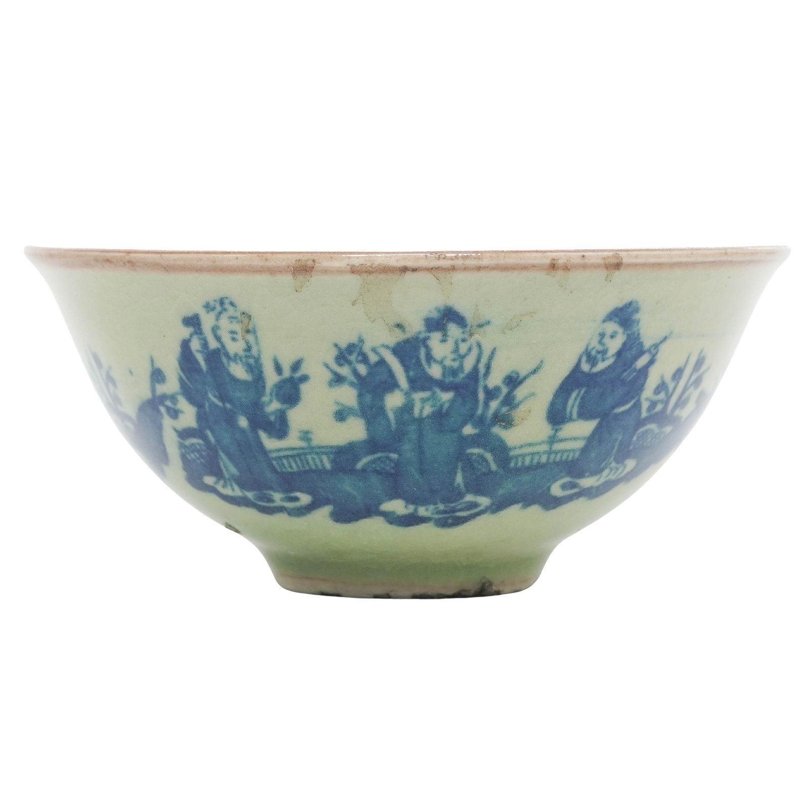 19th Cent. Celadon Crackle Glaze Bowl (1 of 5)