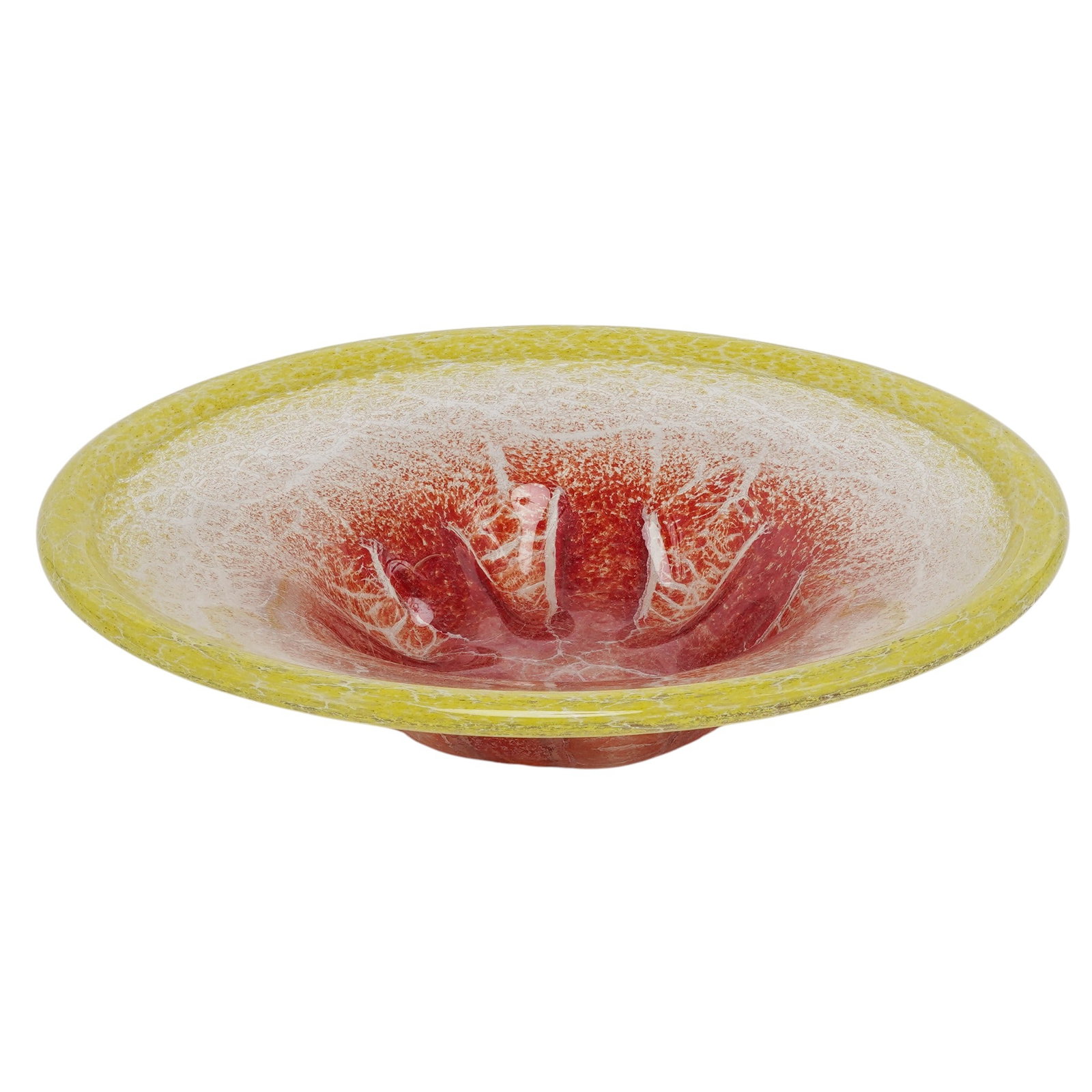 Art Deco Karl Wiedmann x WMF Ikora Art Glass Centerpiece: Art Deco Karl Wiedmann x WMF Ikora Art Glass Centerpiece 1930. Germany This striking Art Deco centerpiece bowl was manufactured by the renowned German firm WMF (Württembergische Metallwarenfabrik)