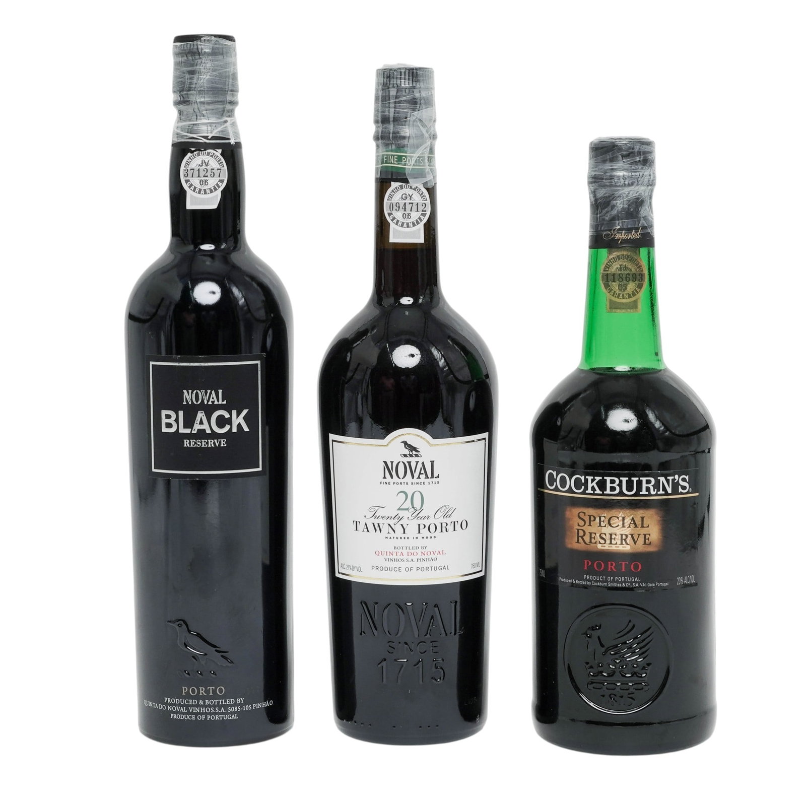 (3 pc) Porto Produce of Portugal 20 Year-Noval & Black, Cockburn's (1 of 8)