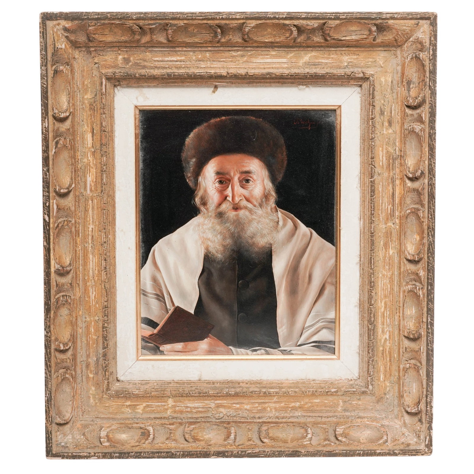 Otto Eichinger (Austrian, 1922-2004) 'Portrait of a Rabbi,' Oil on Canvas (1 of 4)