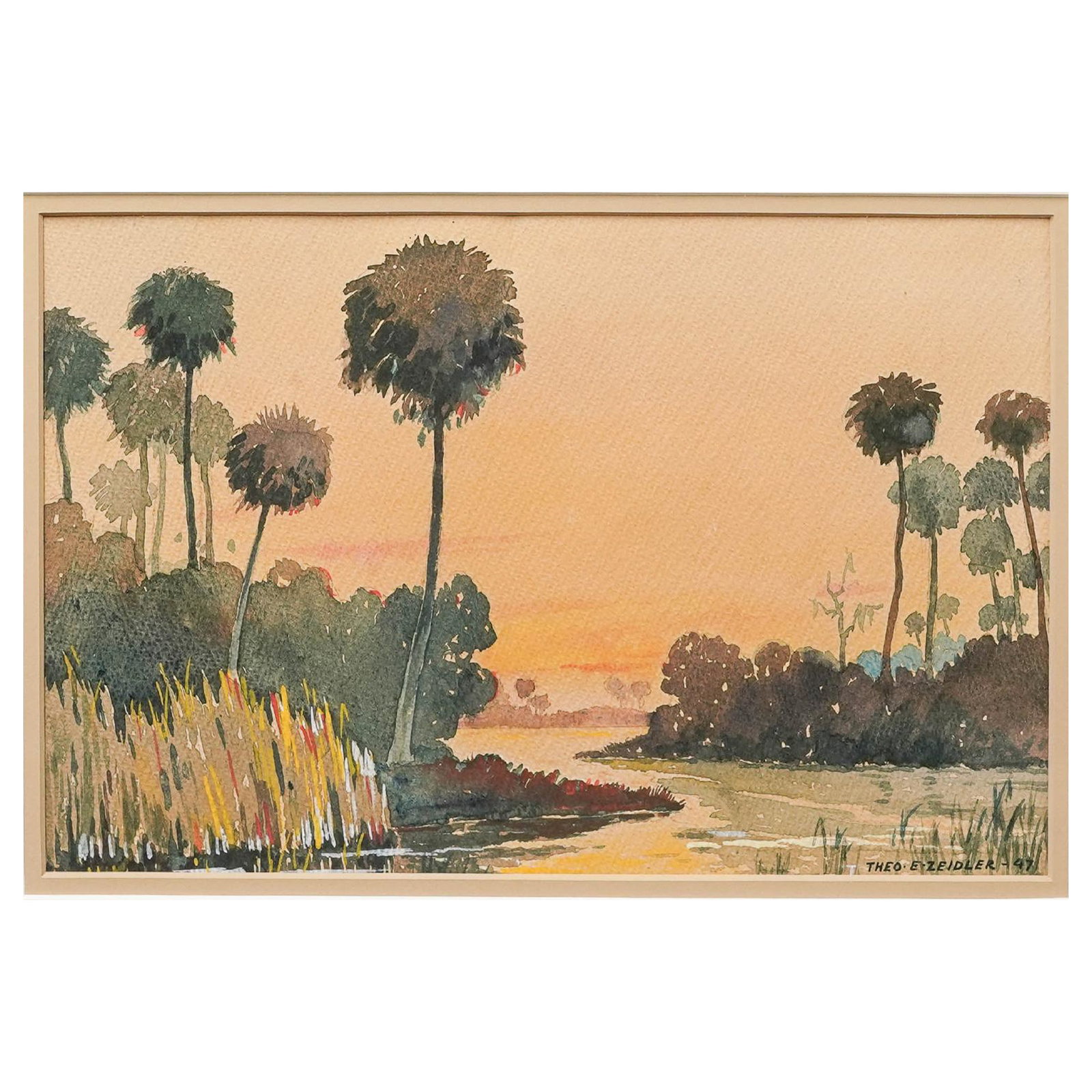 Theodore E. Zeidler (American, 1888-1965) Florida Landscape, Watercolor on Paper (1 of 7)