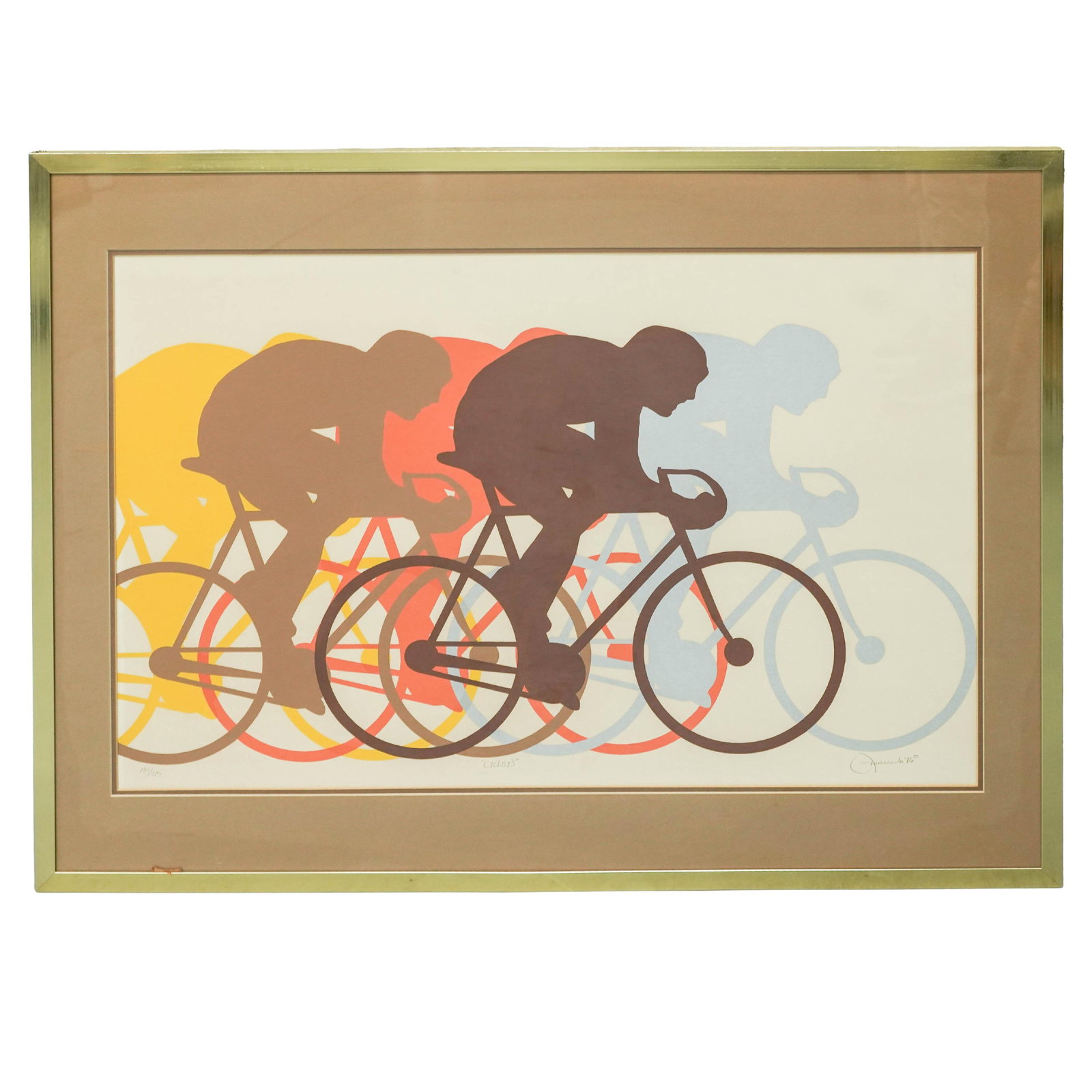 Signed 'Cyclists' Serigraph (1 of 14)