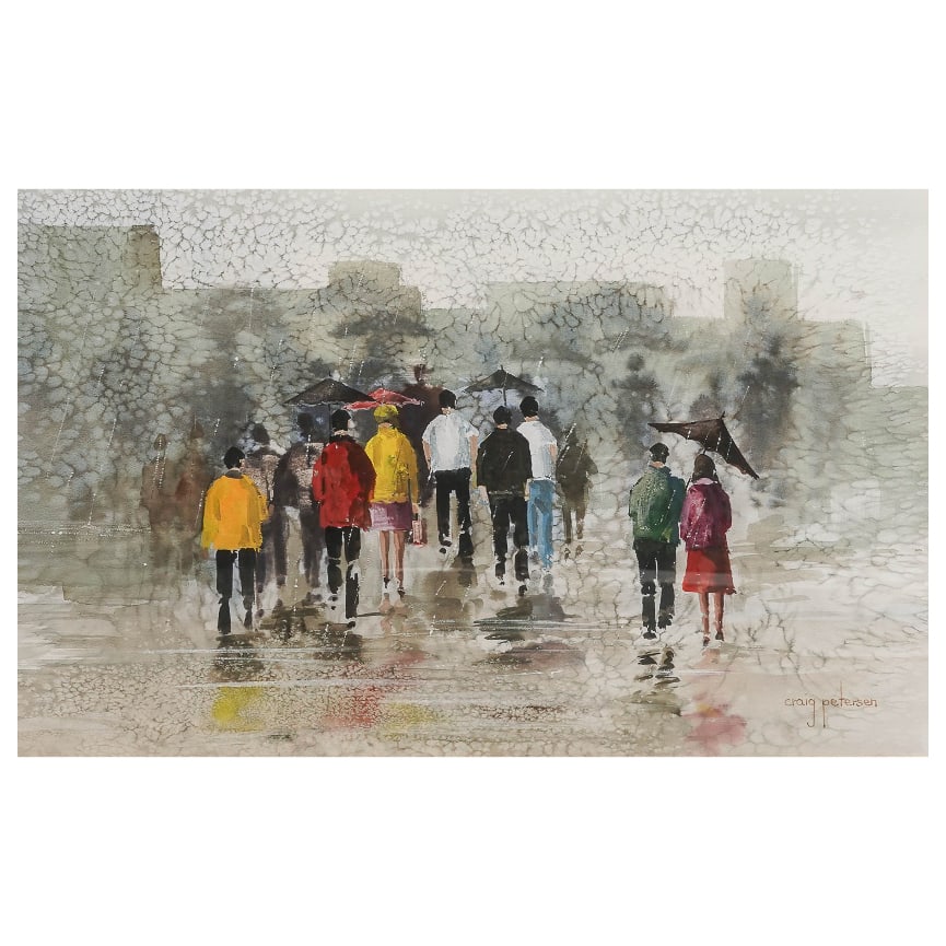 Craig Petersen (American b.1944) Watercolor On Paper Painting (1 of 6)