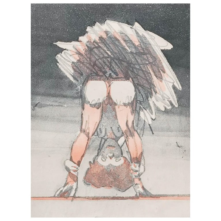 Claes Oldenburg (1929–2022) "Figure Looking Through Legs" Etching 34/60 (1 of 7)