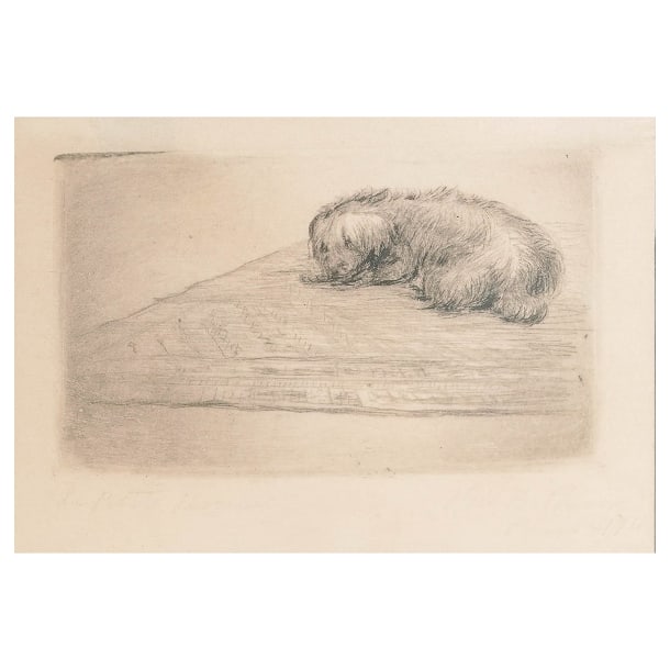 Nell B. Coover (American, 1869-1955) 'La Petite Lorena" Etching on Paper (1 of 4)
