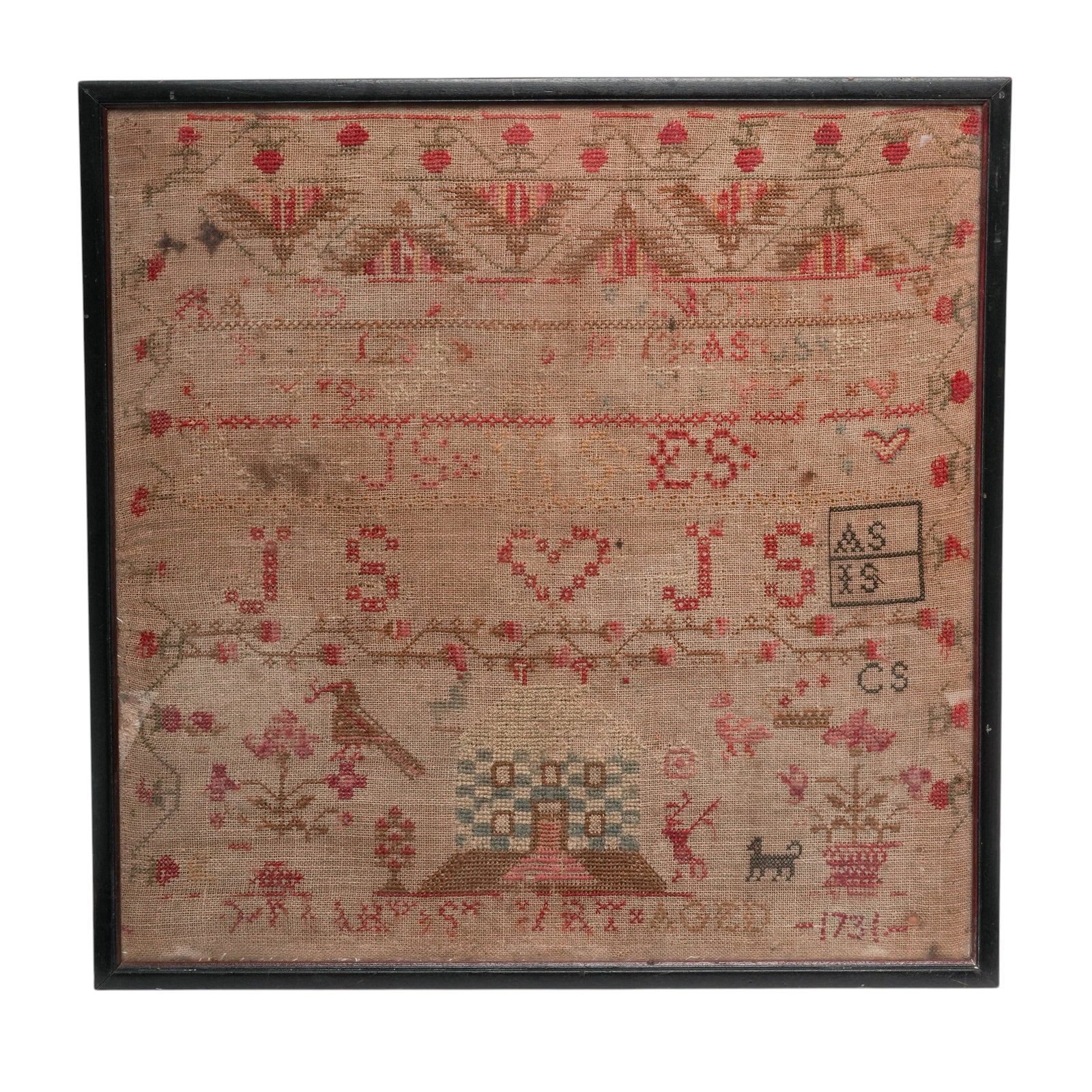 Antique English Needlework Sampler (1 of 5)