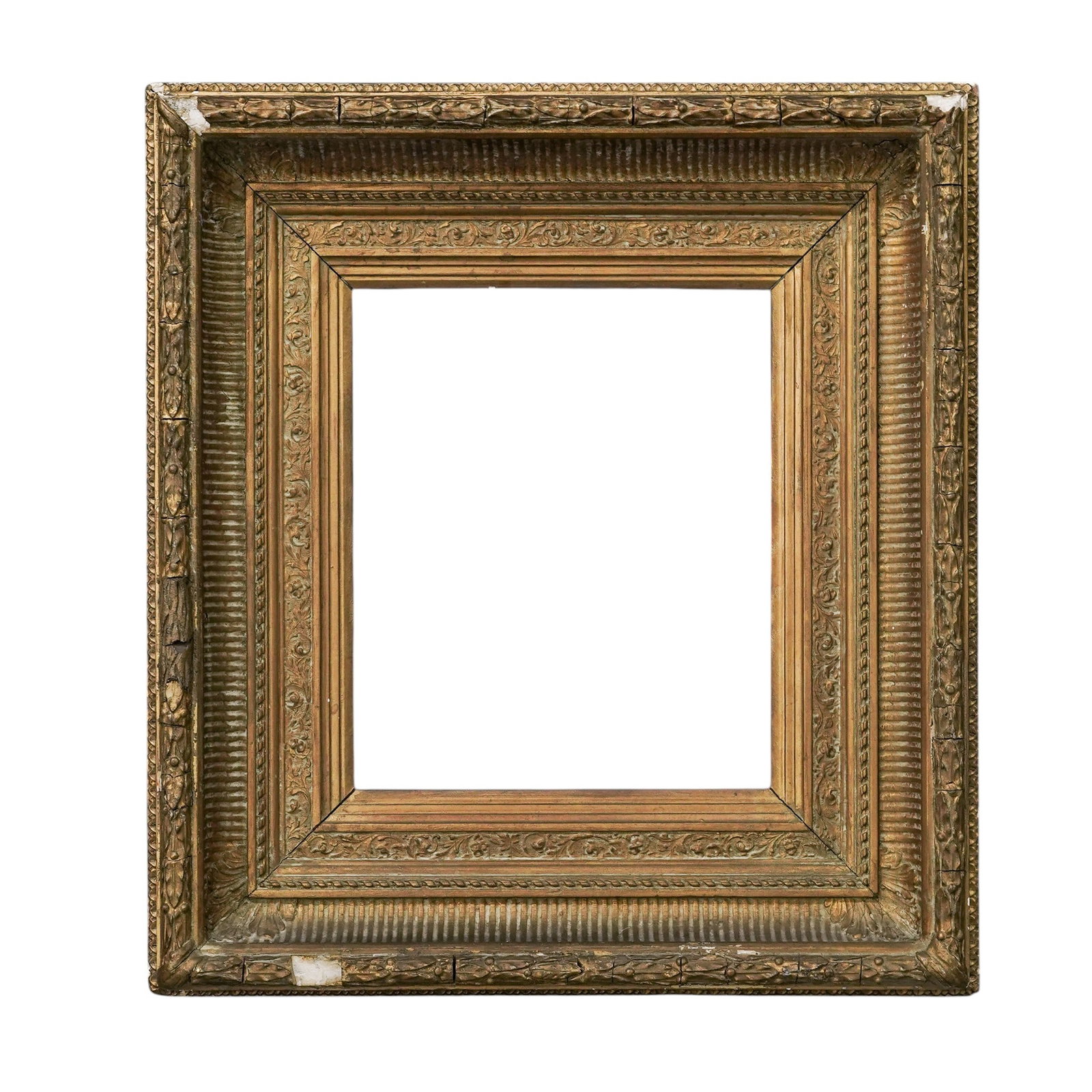 Antique Ornate Wood & Gesso Gilt Picture Frame (1 of 4)