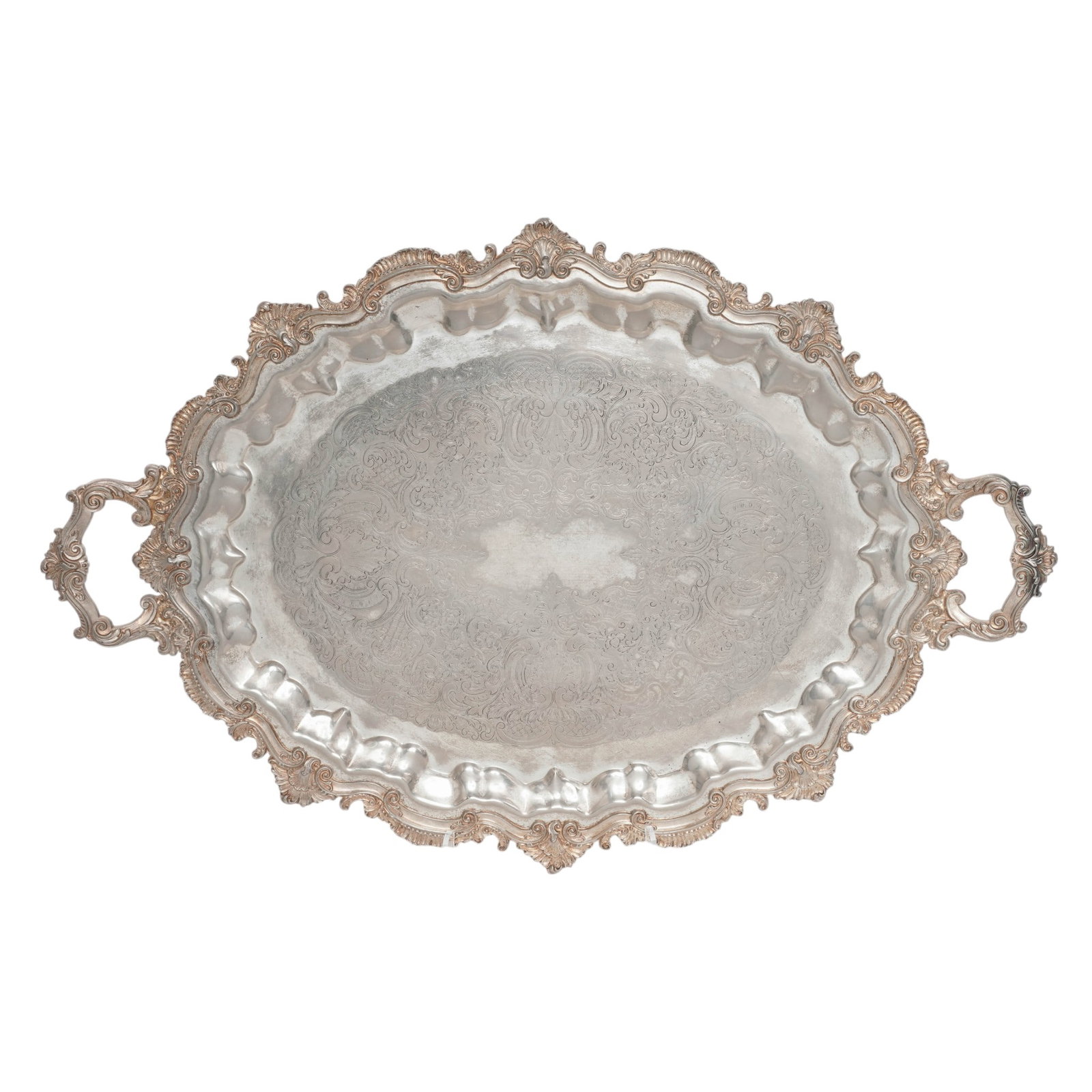 Antique Art Nouveau Silver-Plated Serving Tray (1 of 8)