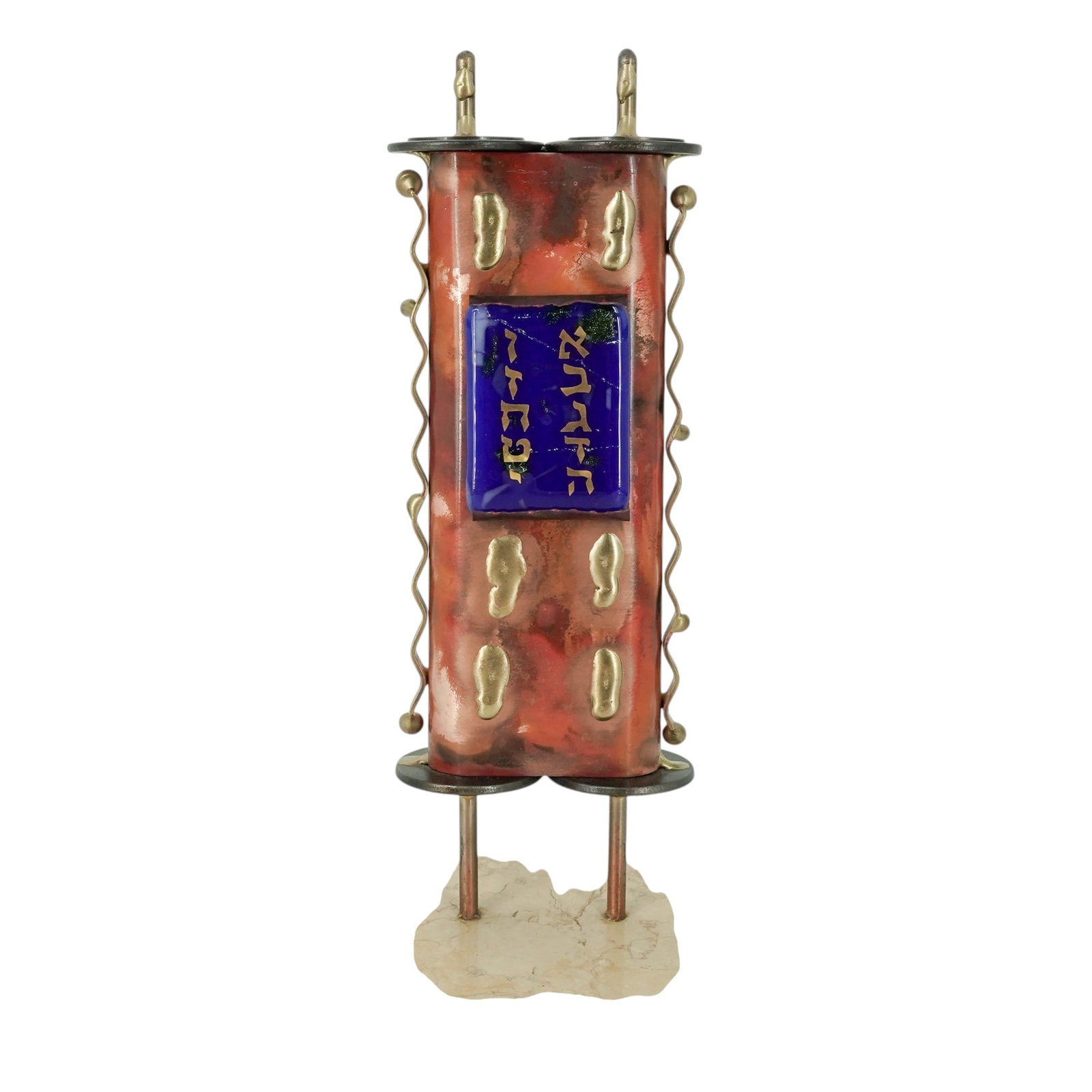 Gary Rosenthal Signed Industrial Metal Torah Sculpture (1 of 7)
