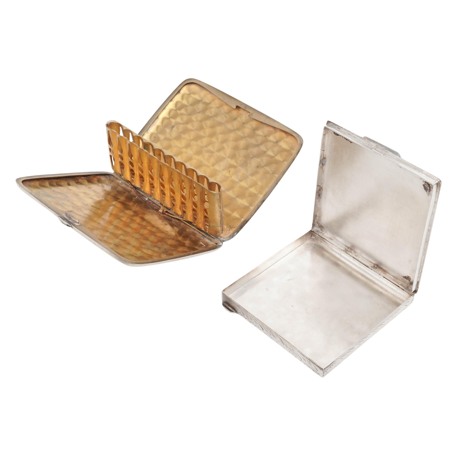 (2 pcs) Silver Plated Cigarette Cases - 3