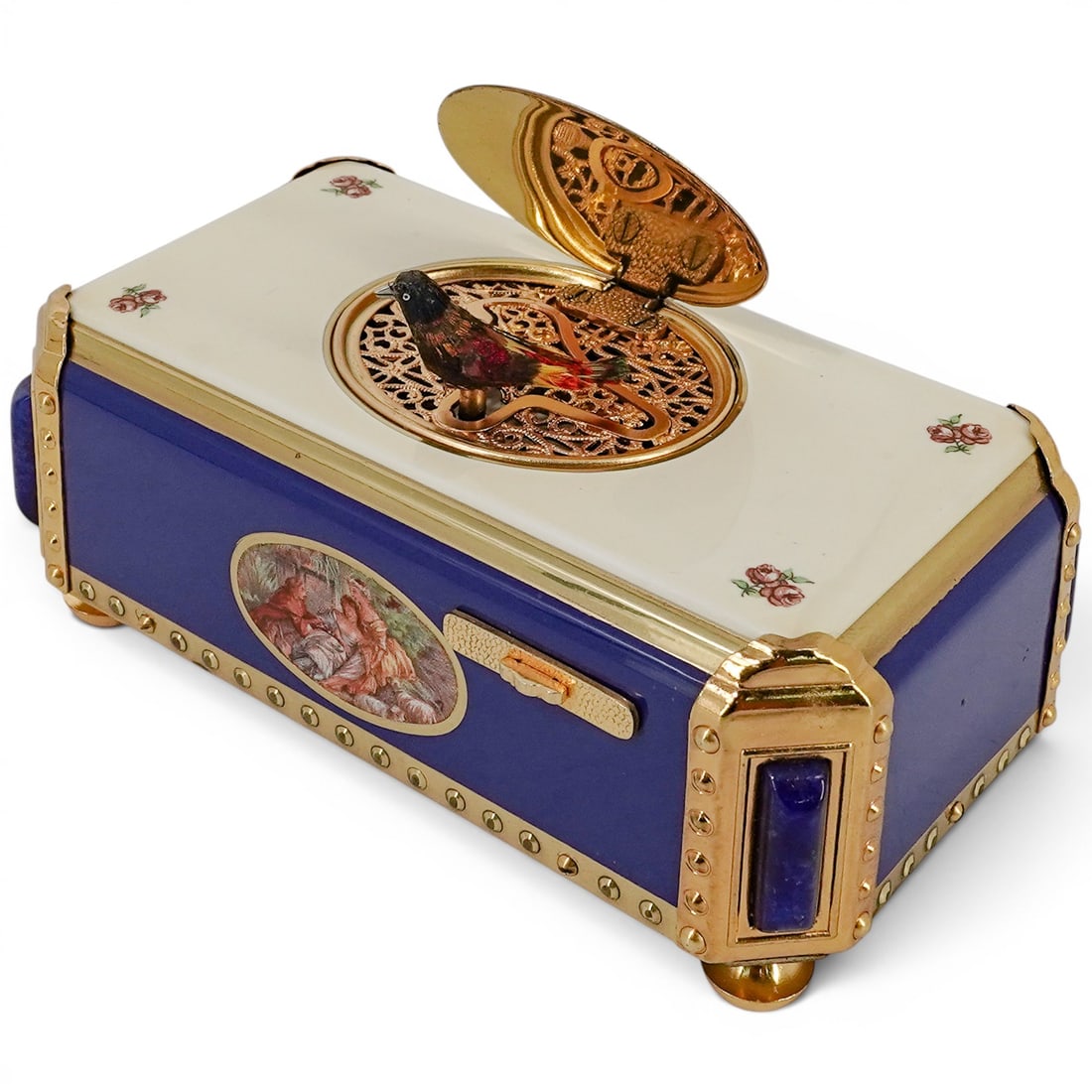 Swiss Reuge Gilt-Brass & Enamel Automaton Music Box (1 of 13)