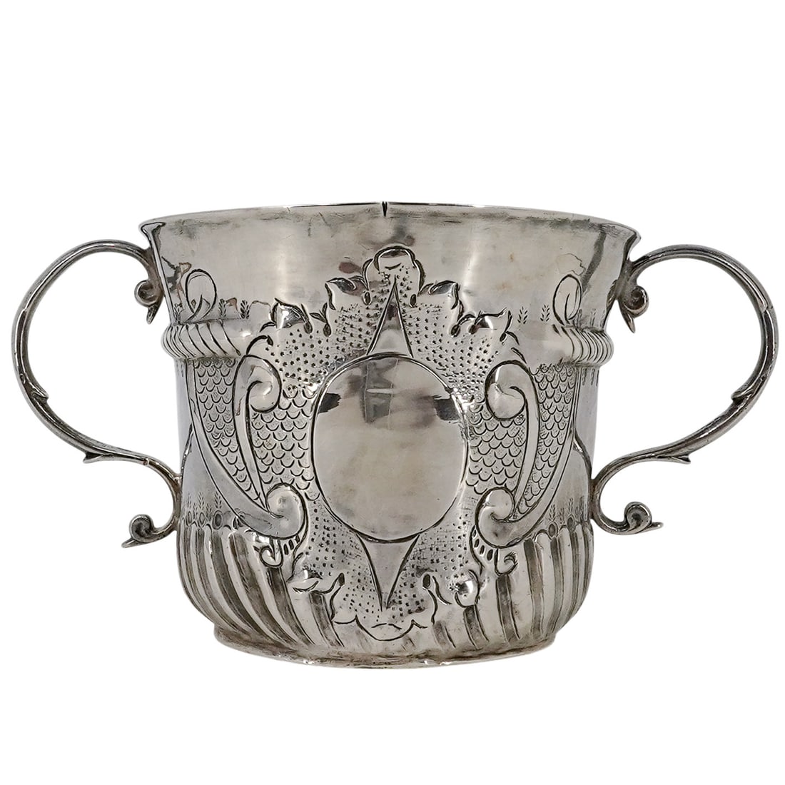 George II London Sterling Silver Double-Handled Porringer (1 of 9)