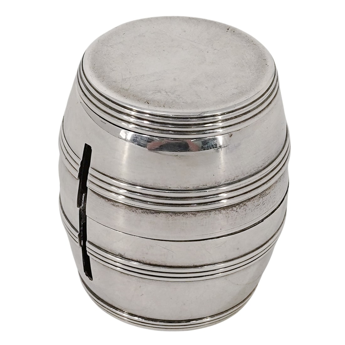 Tiffany & Co. Sterling Silver Coin Bank Barrel Miniature (1 of 6)