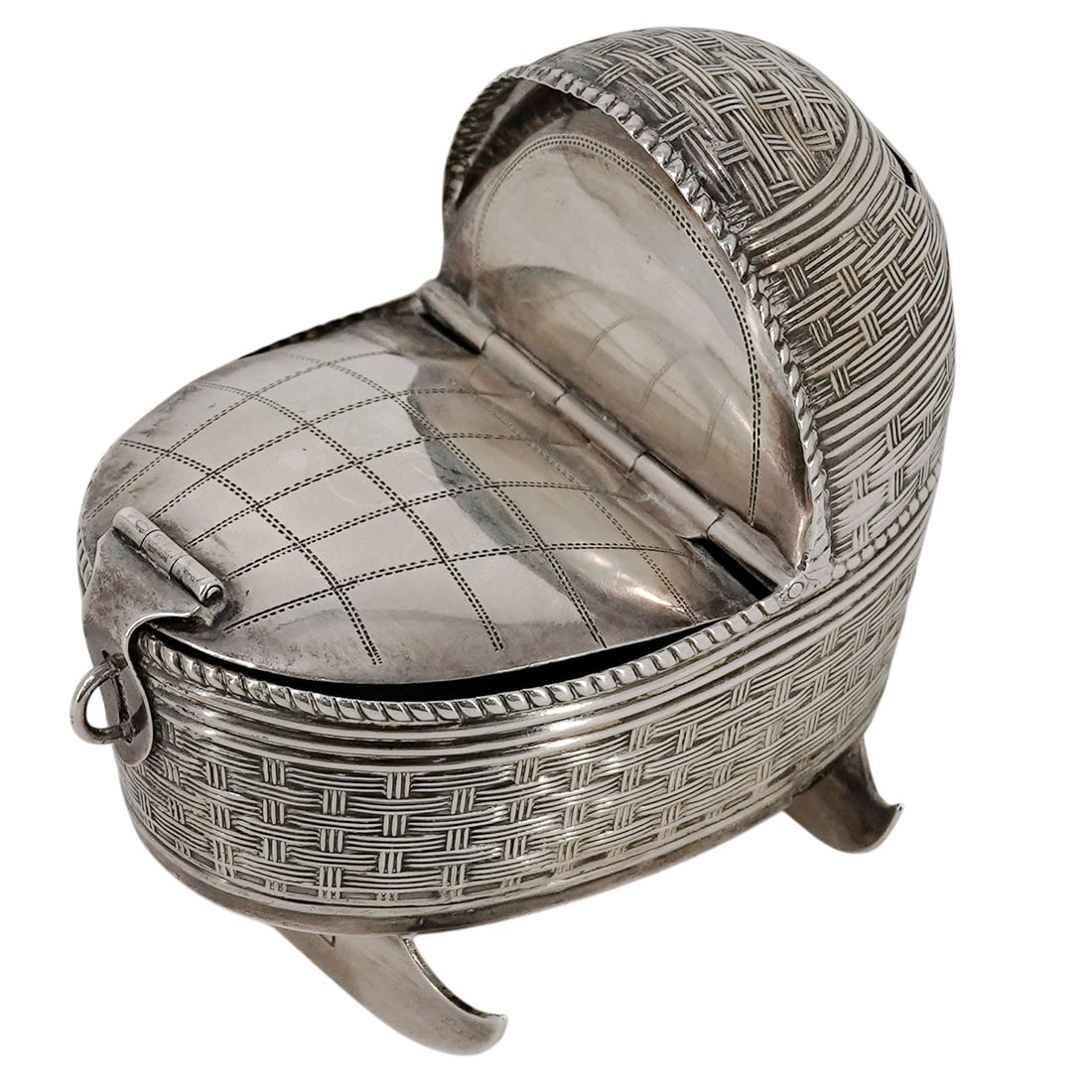 Mauser Mfg. Co. Sterling Silver Baby Carriage Coin Bank (1 of 9)
