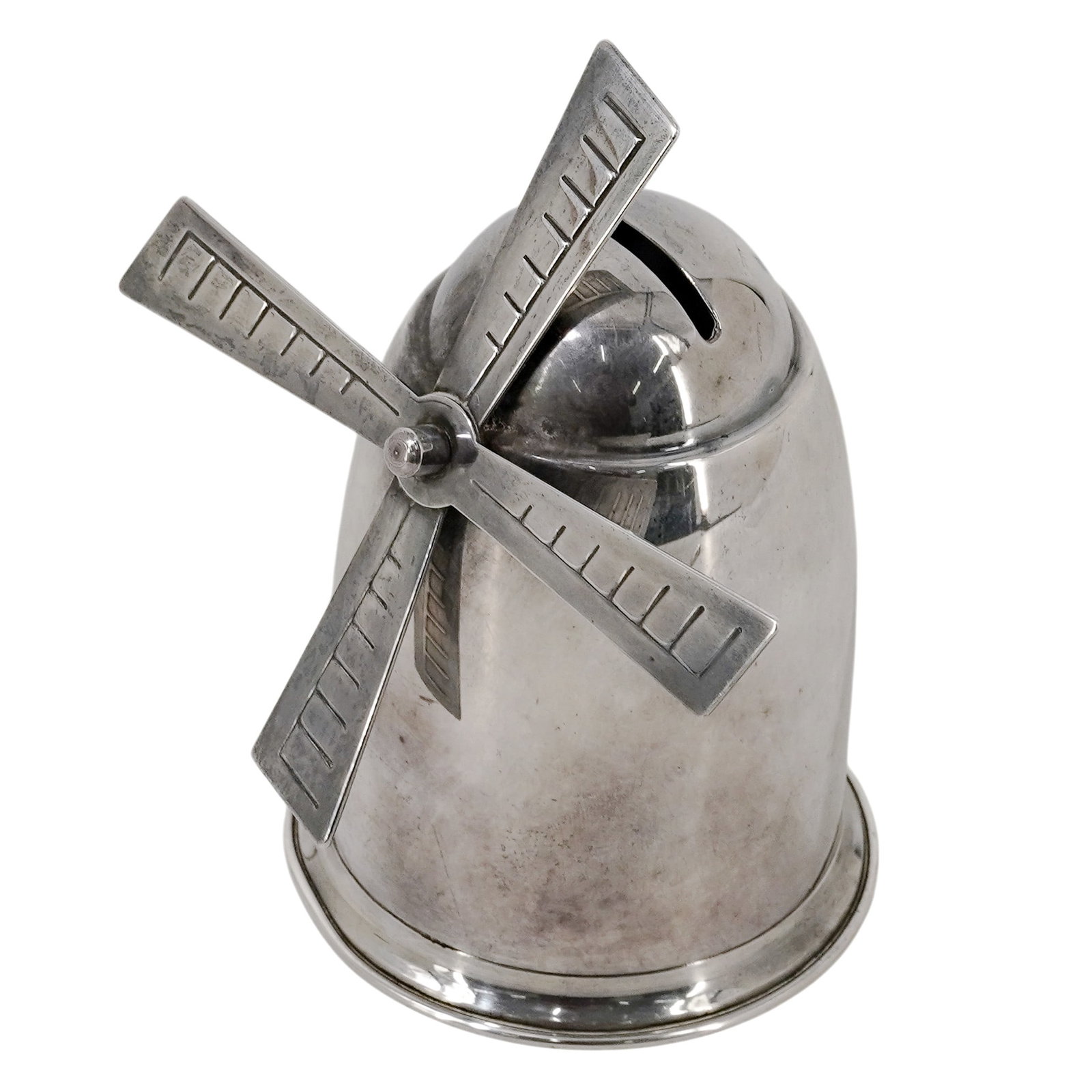 Danish 875 Silver Windmill Coin Bank (1 of 8)