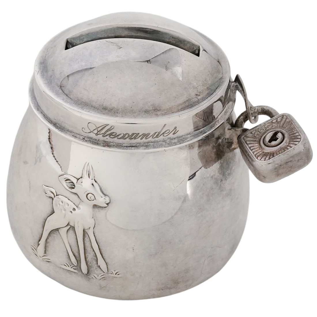 Lutz & Weiss Co. Sterling Silver Disney "Bambi" Coin Bank (1 of 9)