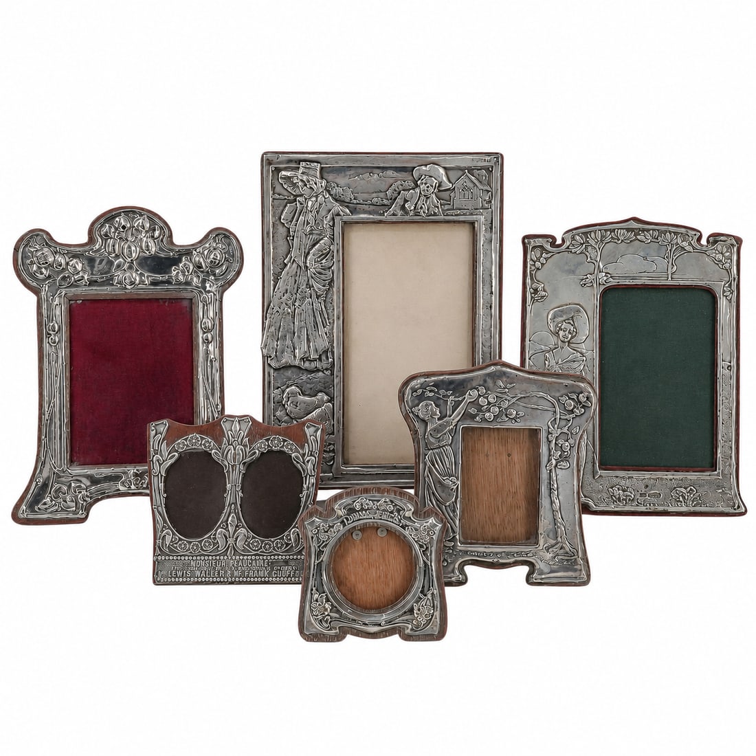 (7 pcs) Antique English Sterling Silver Picture Frames (1 of 13)
