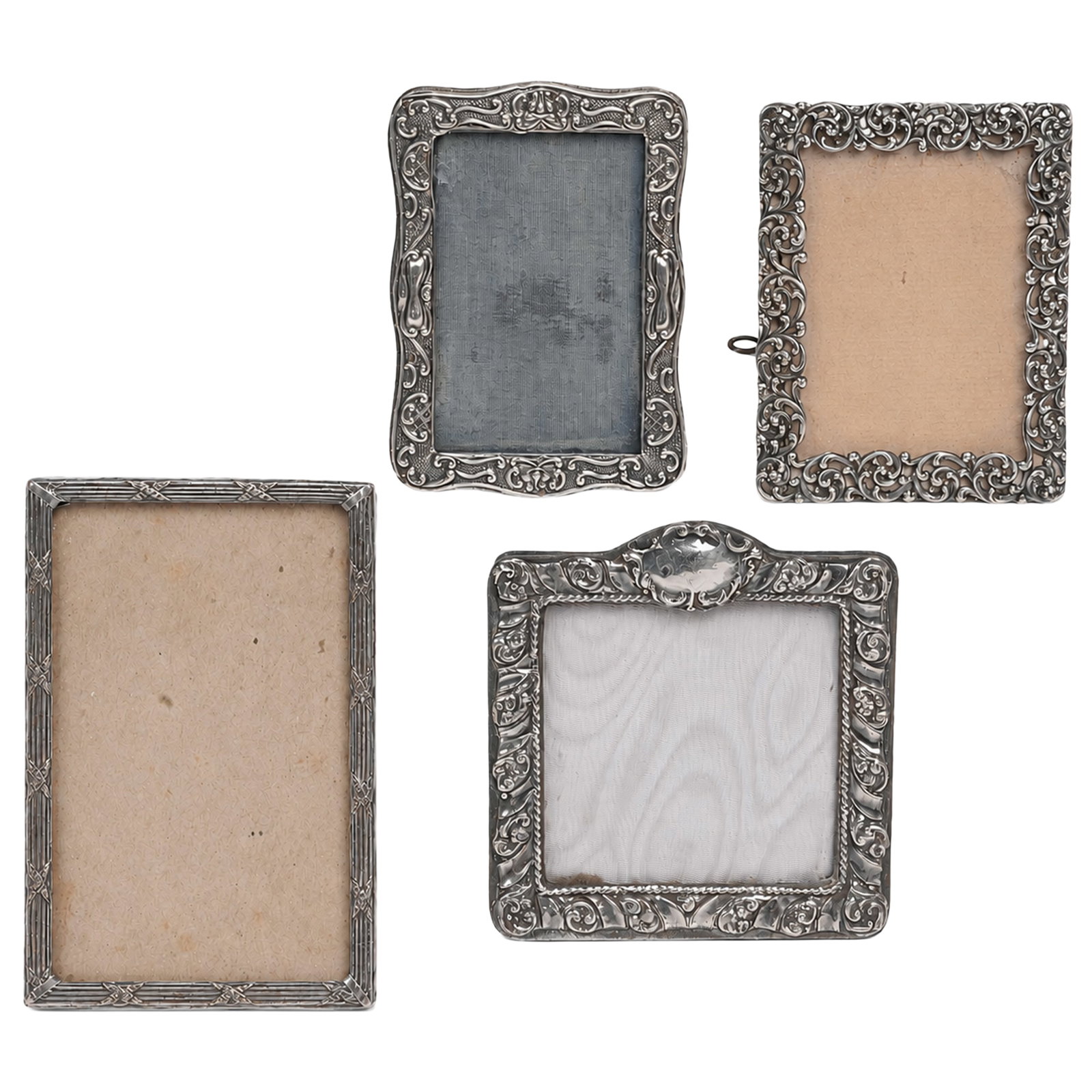 (4 pc) Antique Sterling Silver Picture Frames (1 of 8)
