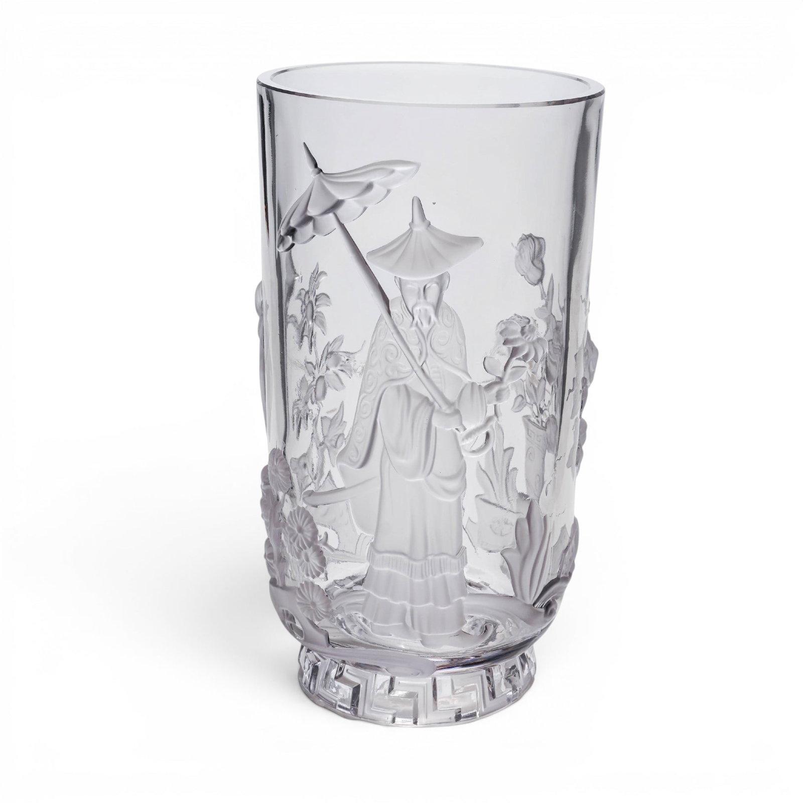 Art Deco Verlys Pink Glass “Mandarin?? Vase (1 of 8)
