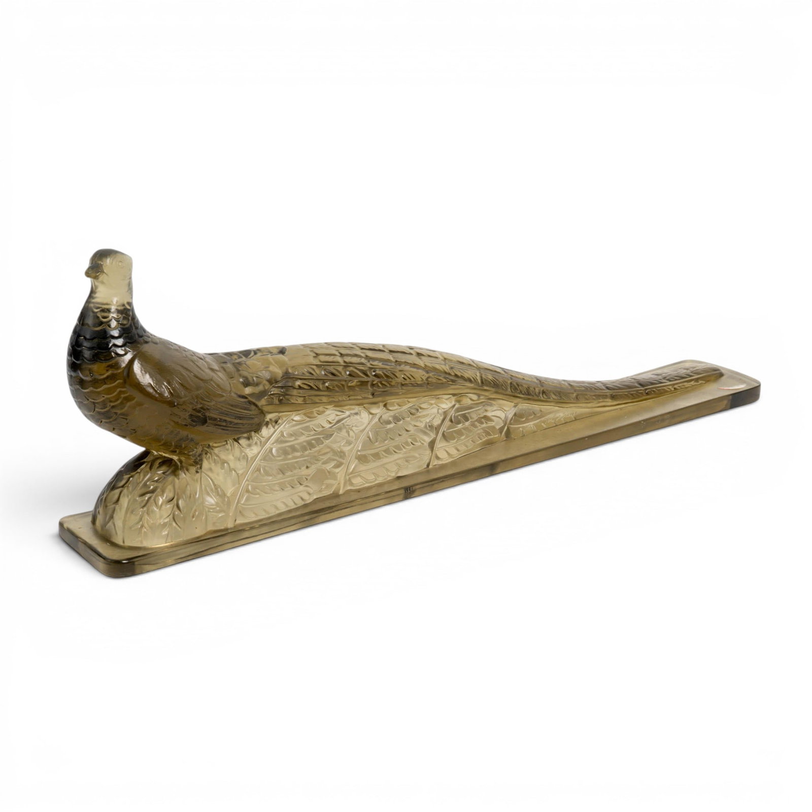 Art Deco Verlys Smoky Topaz Glass Pheasant (1 of 6)